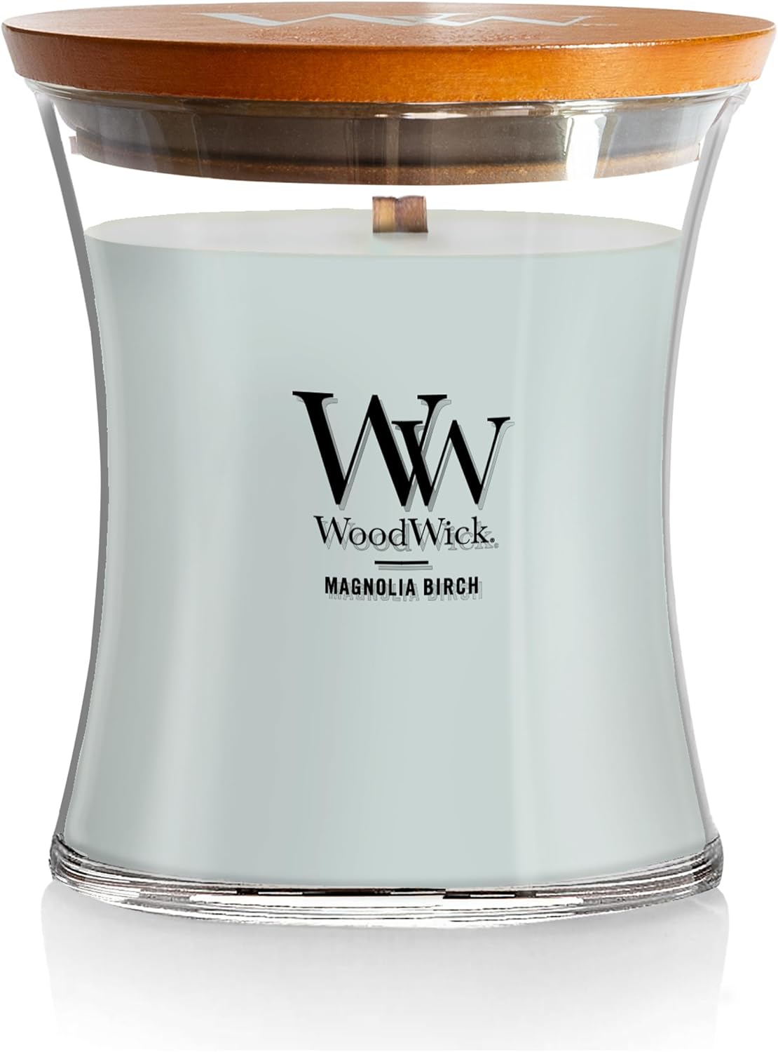 WoodWick Medium Hourglass Candle - White Tea & Jasmine Scent | 9.7oz, Crackling Burn, Perfect for Gifting (Pack of 4)