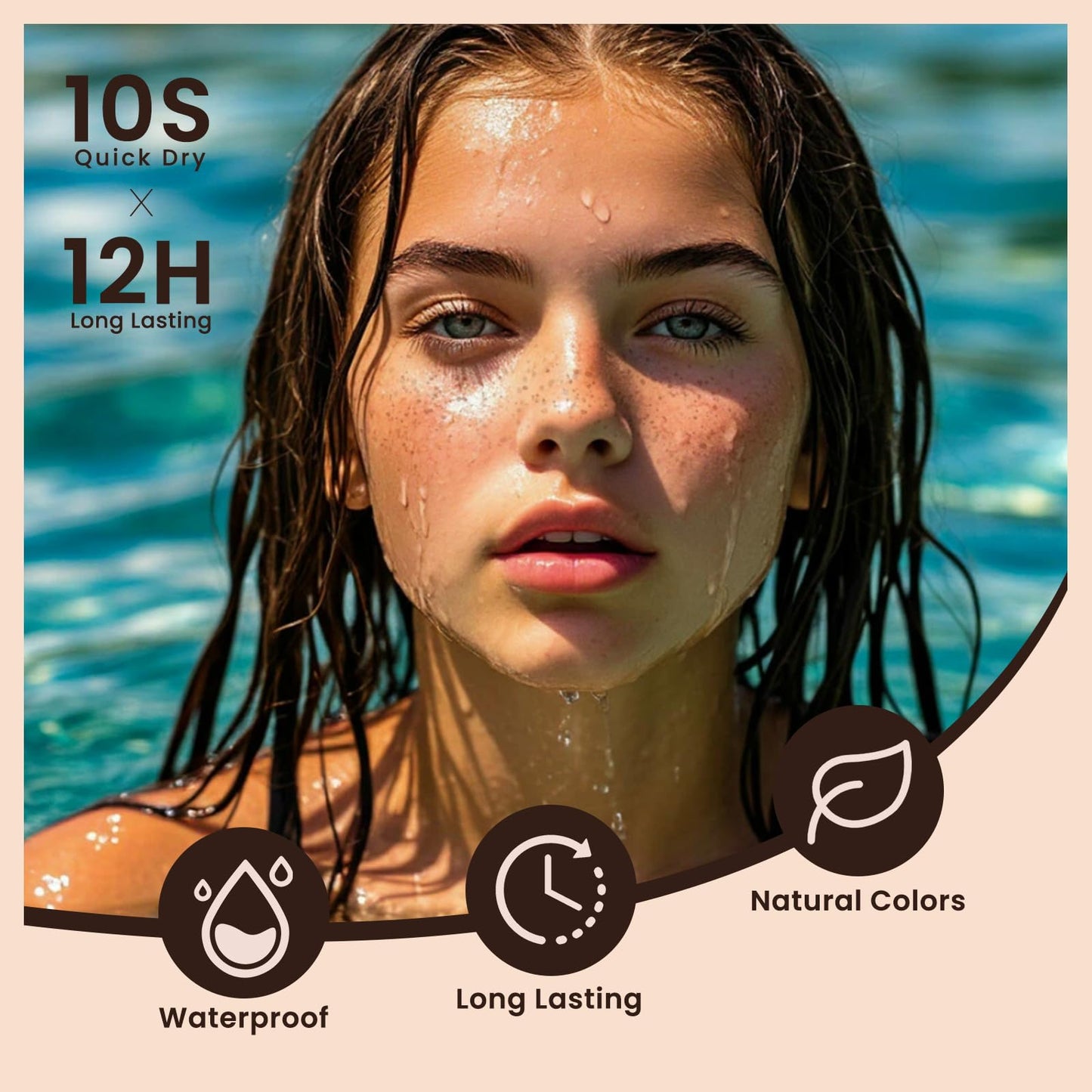 HOSAILY 2 in 1 Dual Ended Freckle Stamp&Freckle Pen, Waterproof Quick Dry Soft Dot Faux Freckles, Natural Lifelike Long Lasting Fake Freckle Marker Pencil Face Decoration Sunkissed Makeup