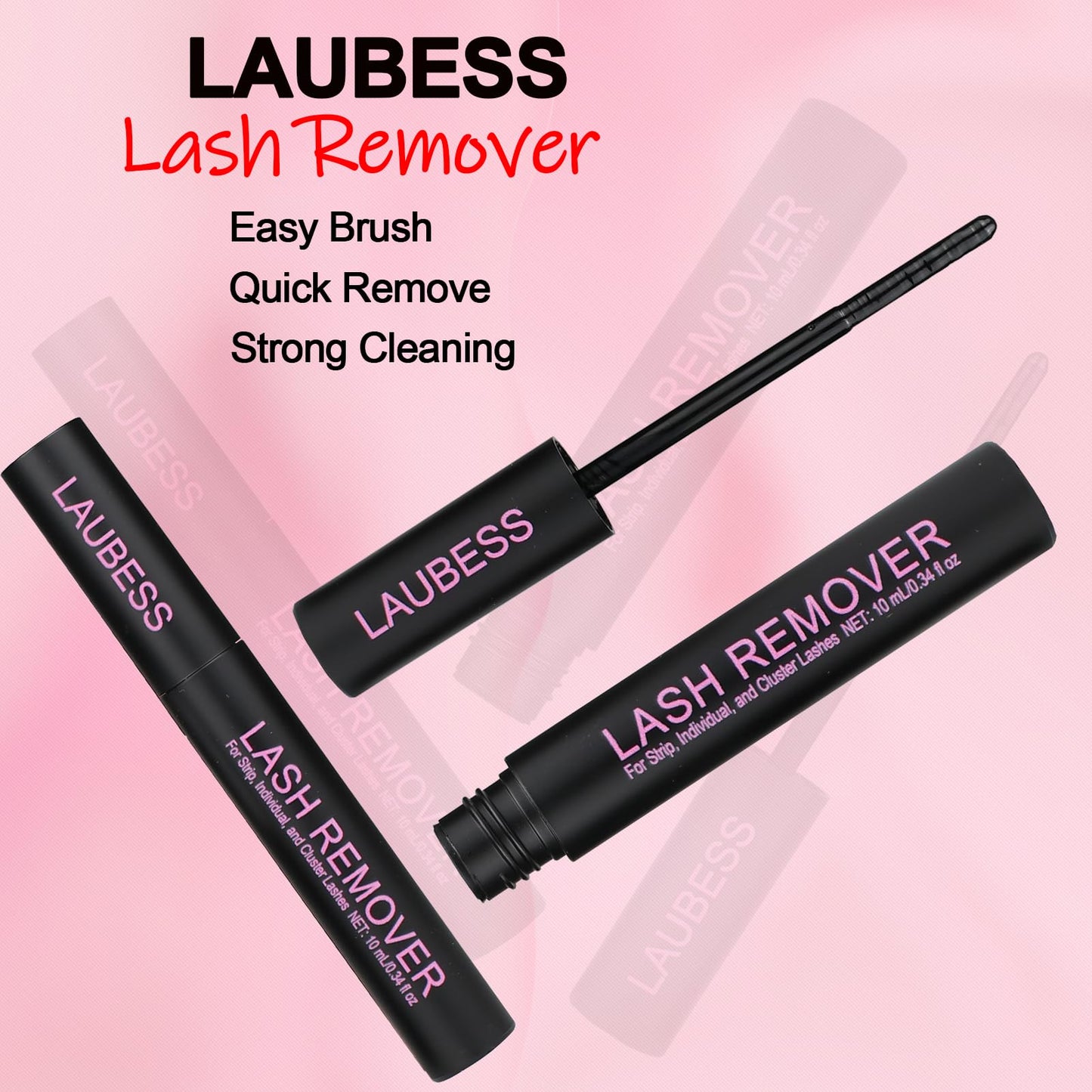 Lash Remover for Lash Extensions LAUBESS 10ml Lash Glue Remover Individual False Lash Cluster Remover DIY Lash Extension Remover Eyelash Glue Remover