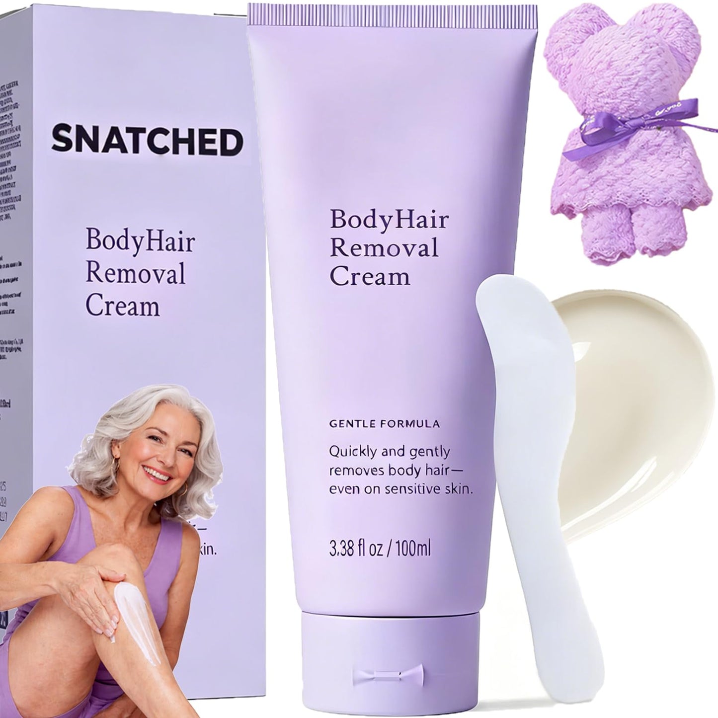Snatched Hair Removal Cream, Body & Facial Hair Remover Cream for Woman Aged 65+, Bikini Hair Removal Cream (1PC)