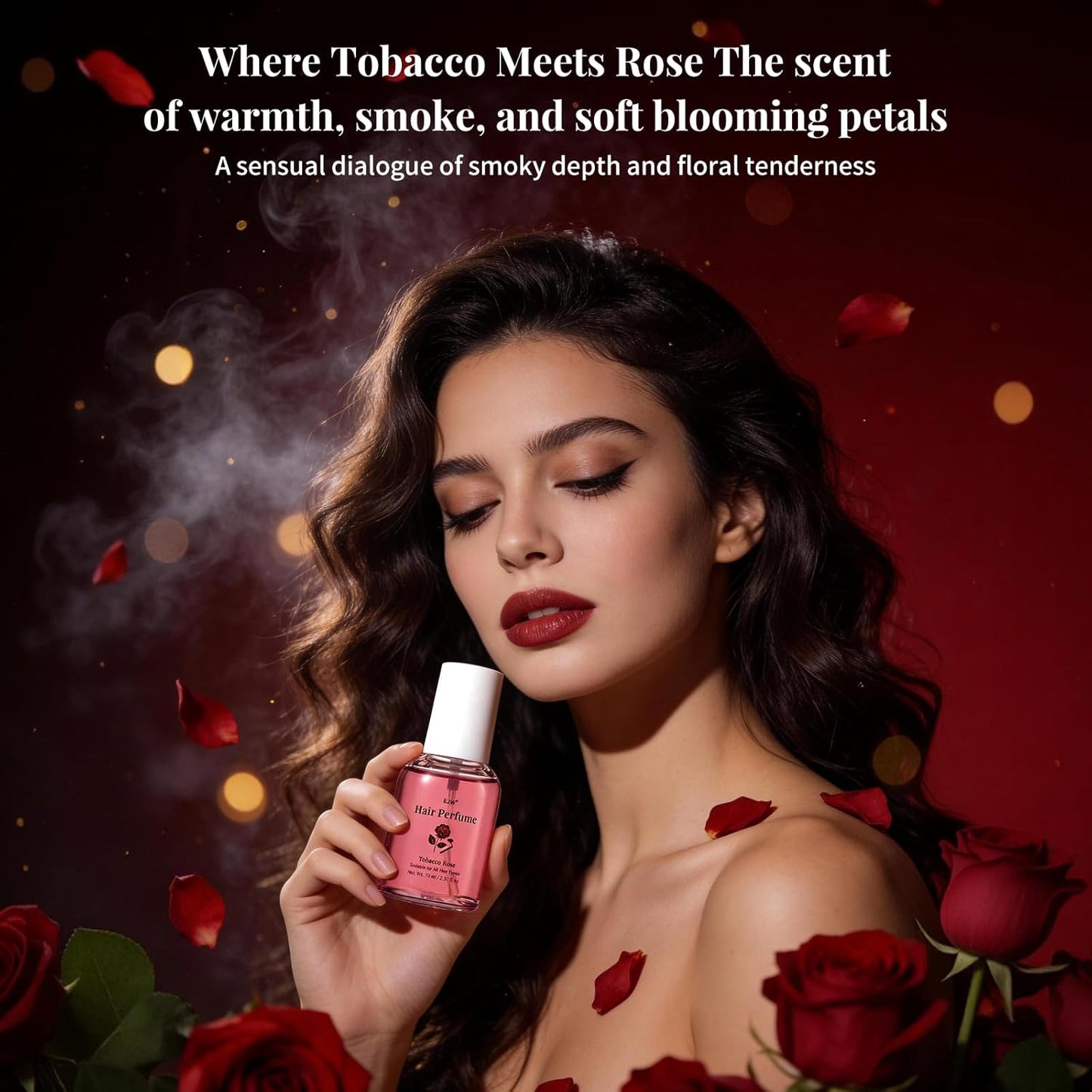 Tobacco Rose Hair Perfume for Women - Alcohol-Free Fragrance Mist with Collagen & Coconut Oil | Long-Lasting 1.23 fl oz