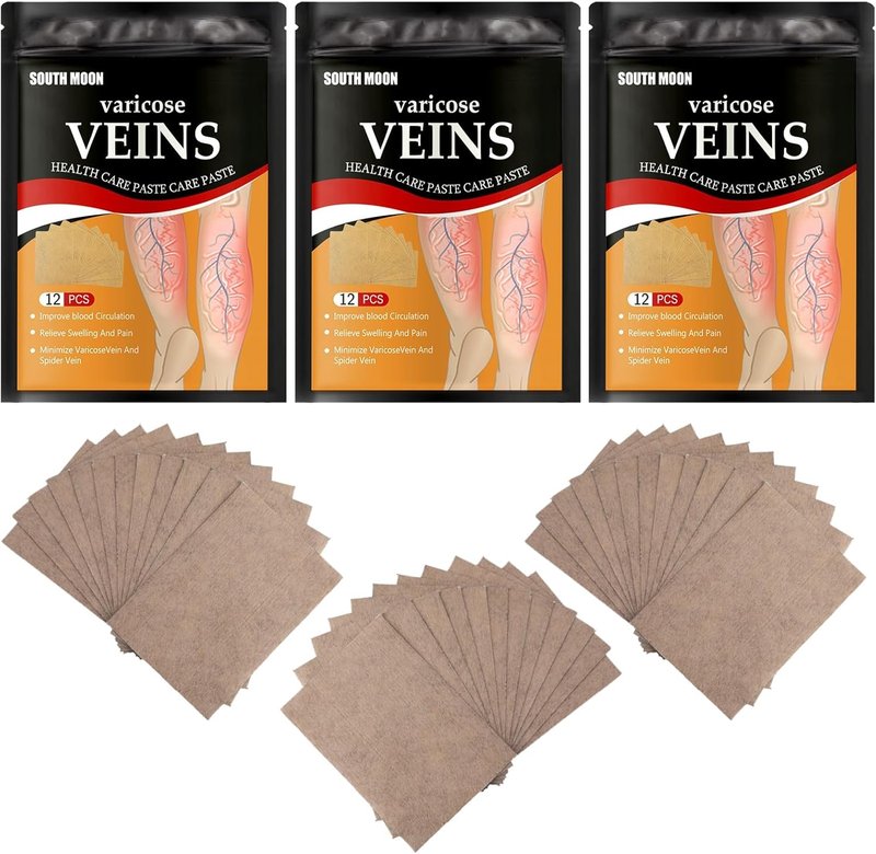 Varicose Veins Patch - 36PCS Natural Relief for Spider Veins | Strengthen Capillary Health & Improve Circulation
