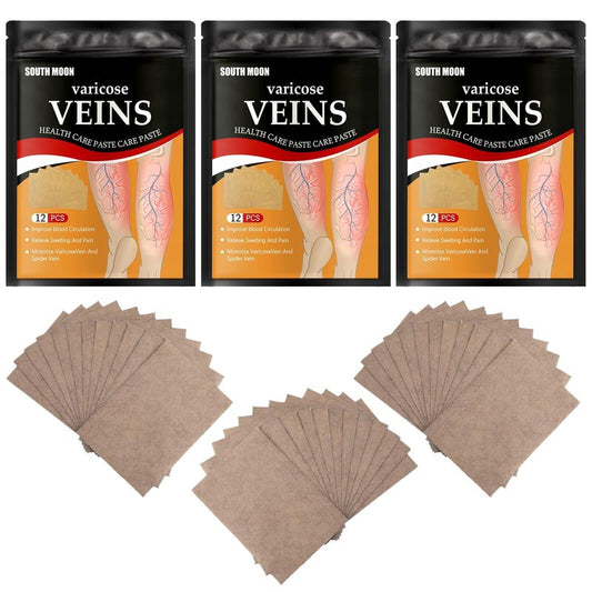 Jawfait 36PCS Varicose Veins Patch - Natural Relief Treatment for Legs, Spider Varicose Vein, Strengthen Capillary Health and Improve Blood Circulation
