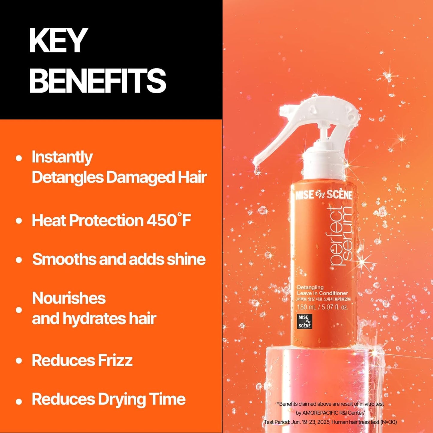 Mise En Scene Hair Mist - Nourishing Non-Greasy No-Wash Treatment with Golden Moroccan Argan Oil | 5.07 Fl. Oz. (150ml)