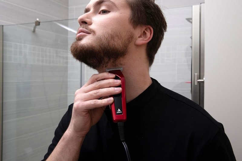 Andis Ultra Clip Corded Clipper & Trimmer Combo Kit - 15-Piece Set, Stainless Steel Blades, Whisper Quiet, Red