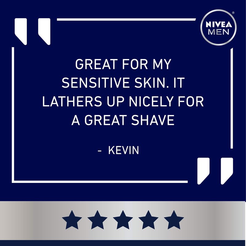 NIVEA MEN Sensitive Shave Foam with Vitamin E, Soothing Chamomile and Witch Hazel Extracts, 7 Oz Can (Pack of 1)