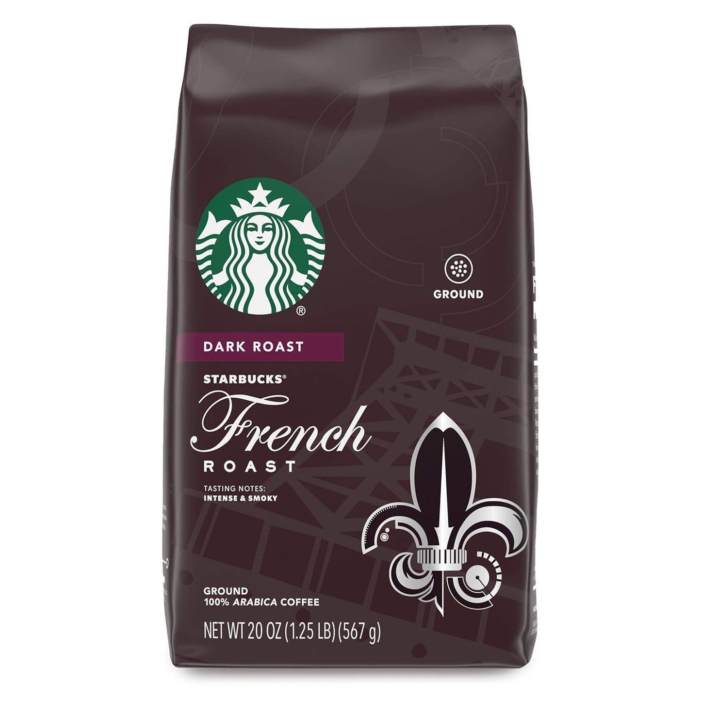 Starbucks Ground Coffee - Dark Roast Italian Blend | 100% Arabica, 18 oz Bag
