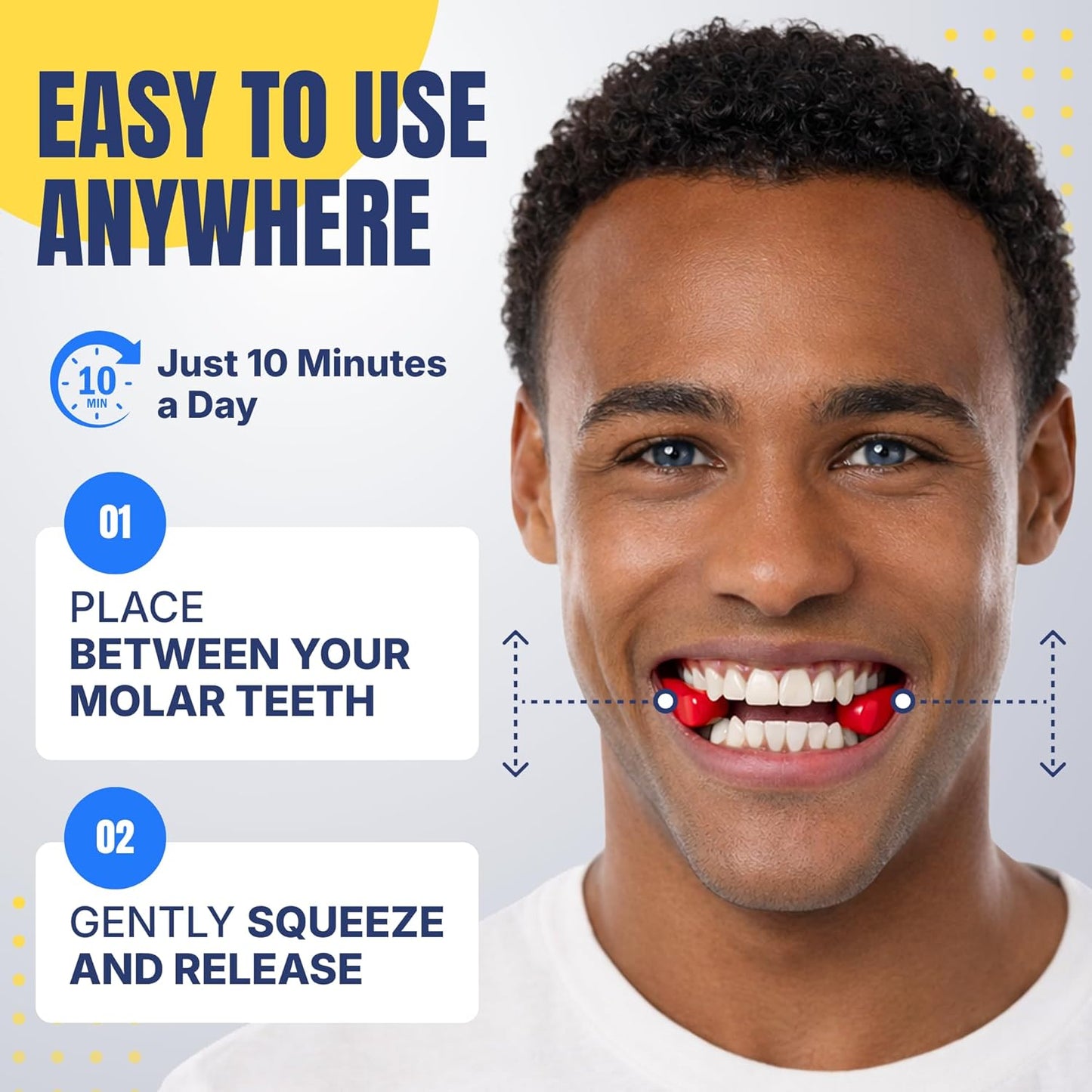 Jaw Exerciser - 4-Level Resistance Jawline Trainer | Food-Grade Silicone Double Chin Reducer for All Skill Levels