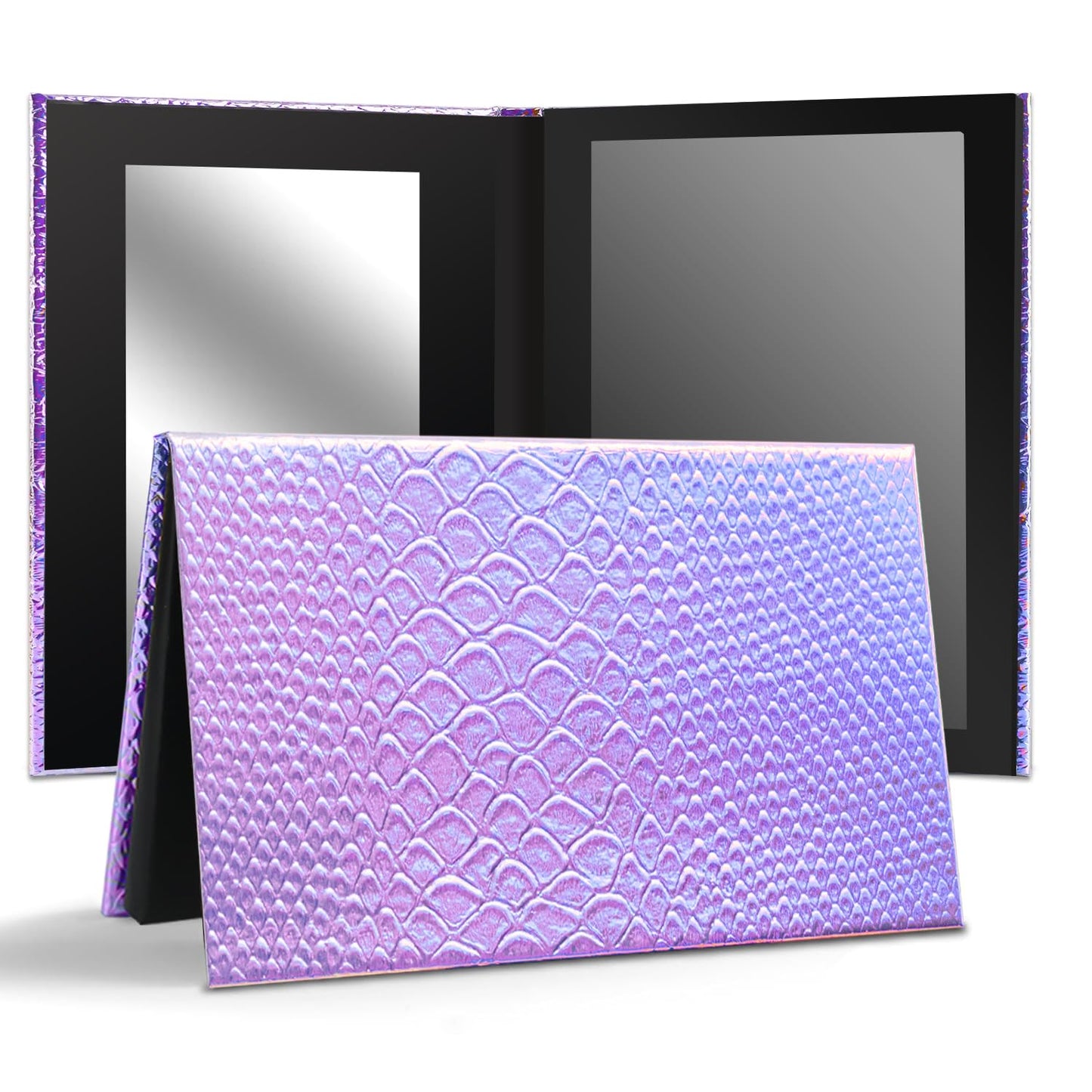 Mermaid Empty Magnetic Palette - Fish Scale Design for Highlighters, Eyeshadows & Lipsticks | Large Rectangle Size