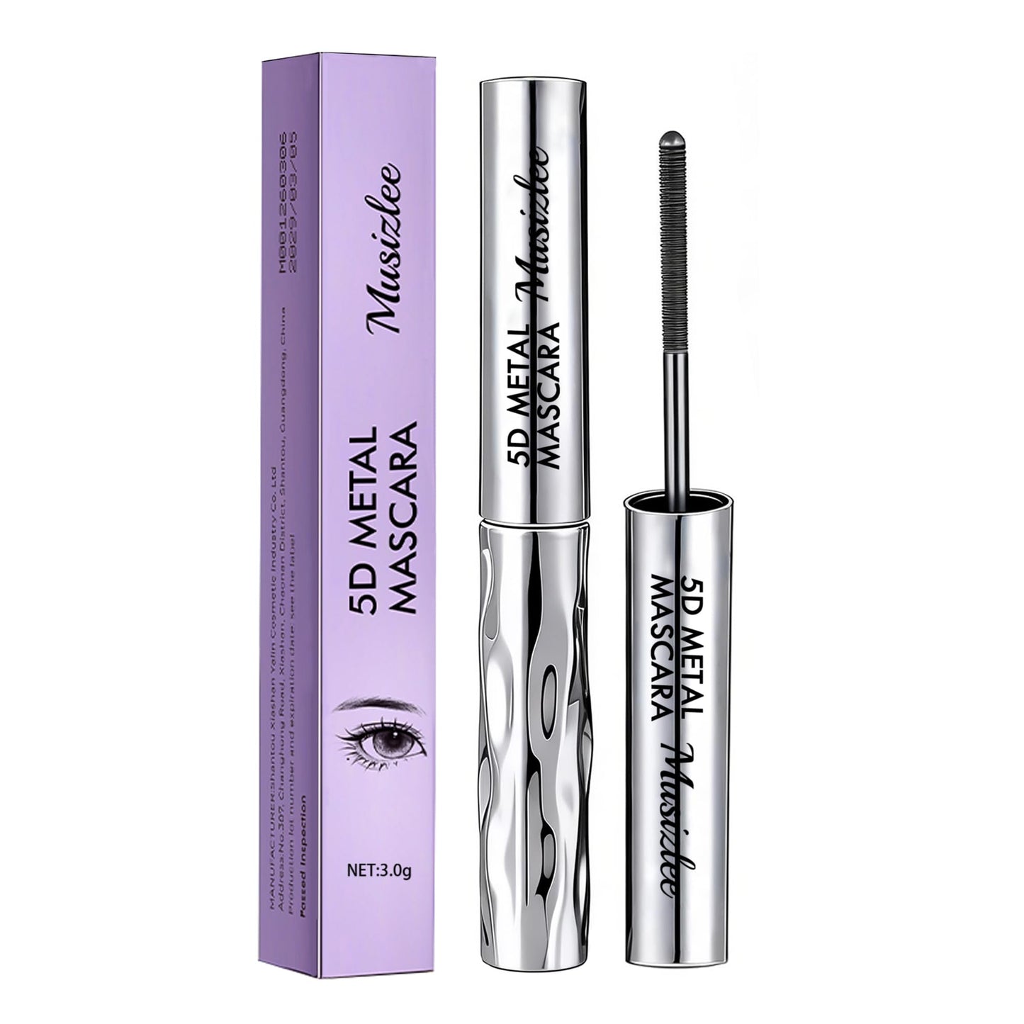 Iron Wand Mascara, New Metal Curl Waterproof Mascara, Eyelash Primer Waterproof Long Curling (3g)