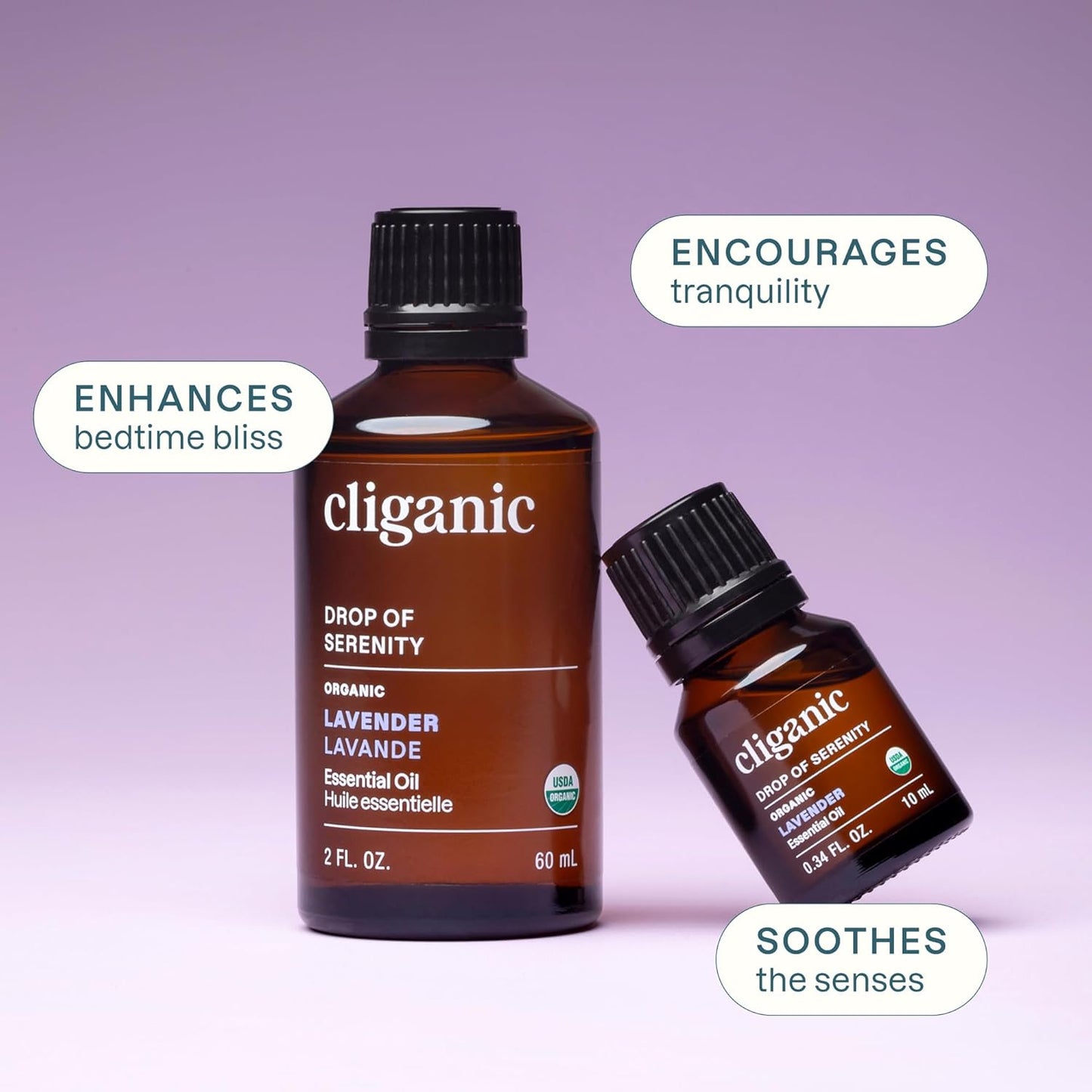 Cliganic Organic Lavender Essential Oil - 100% Pure Aromatherapy Oil | Non-GMO, 15ml
