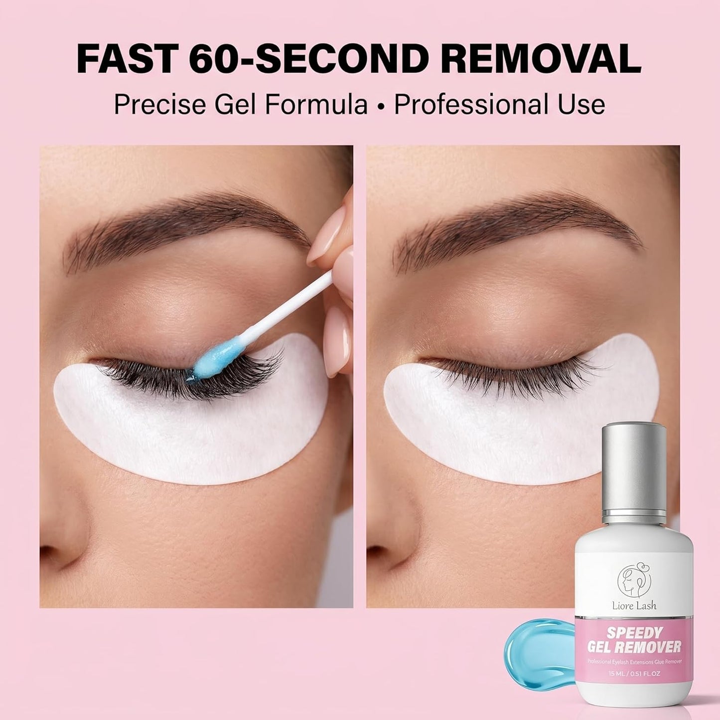 Speedy Gel Remover for Lash Extensions - GBL Free Debonder | Fast 60 Sec Dissolution Time