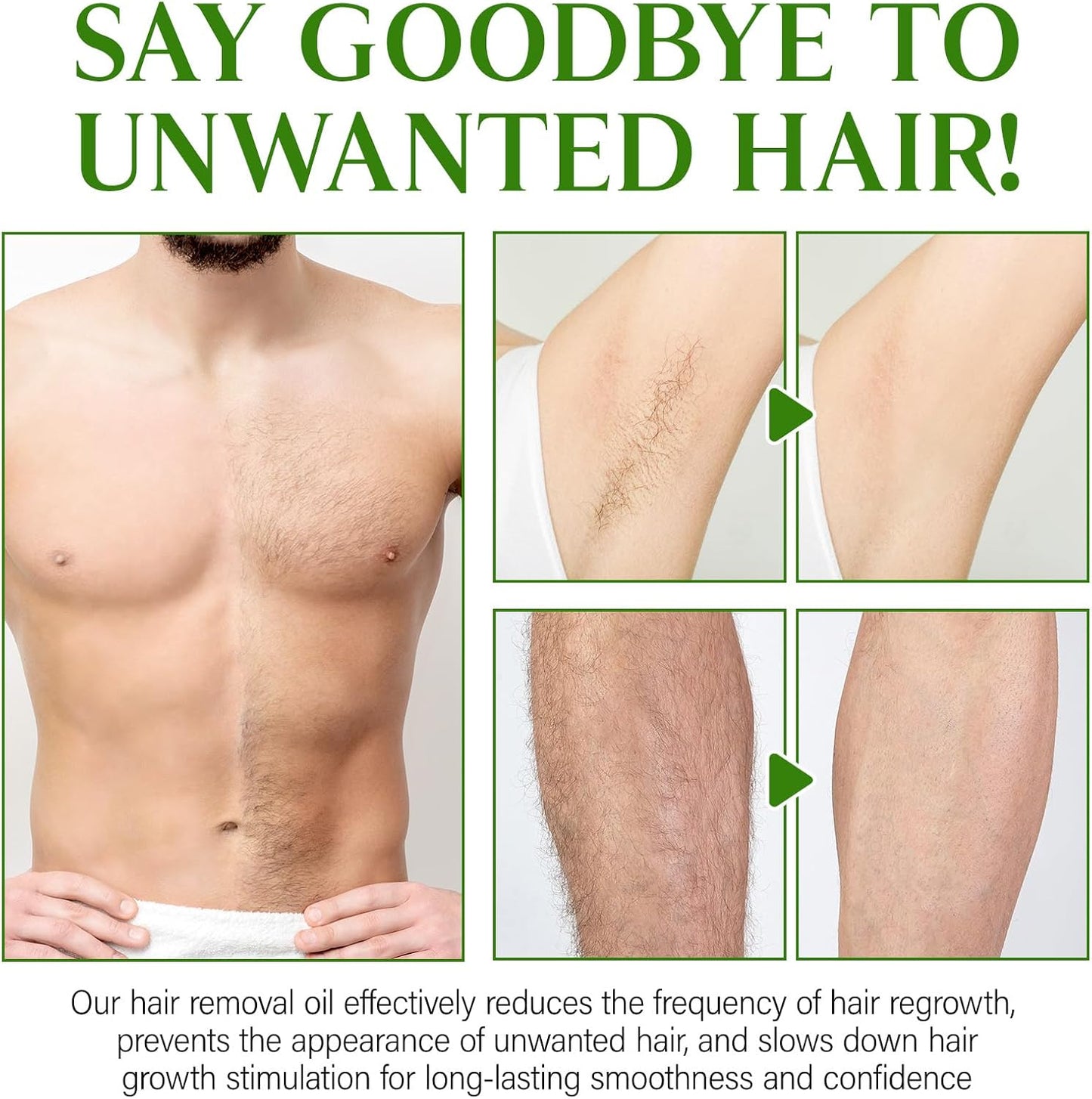 Cyperus Rotundus Oil for Hair Removal - Natural & Soothing Formula | 60ml (2pcs)