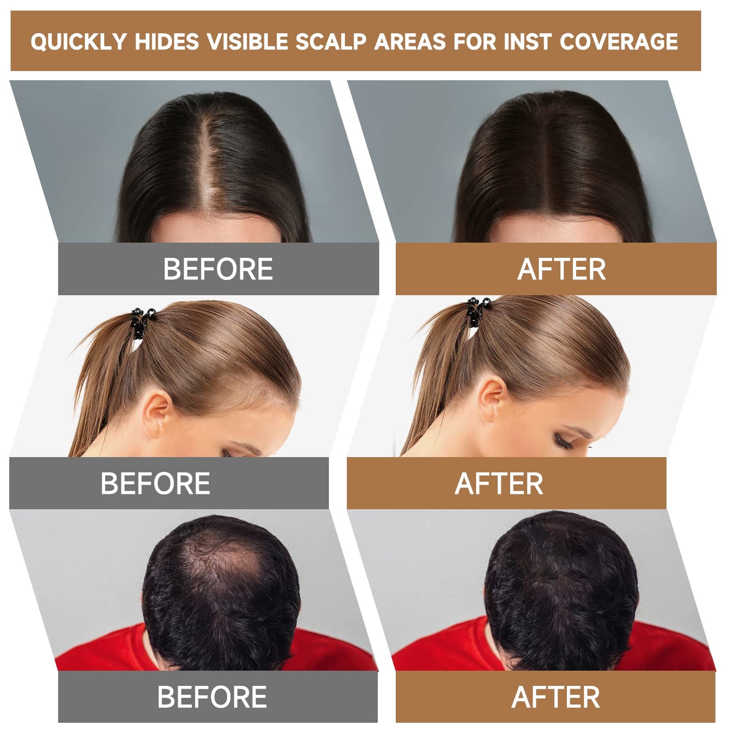 MIFELOY 2 Pack Root Touch Up Powder, Cover Up Hair Color, Root Coverage for Women and Men, Concealer for Beard Line, Eyebrow, and Thinning Grey Hairline