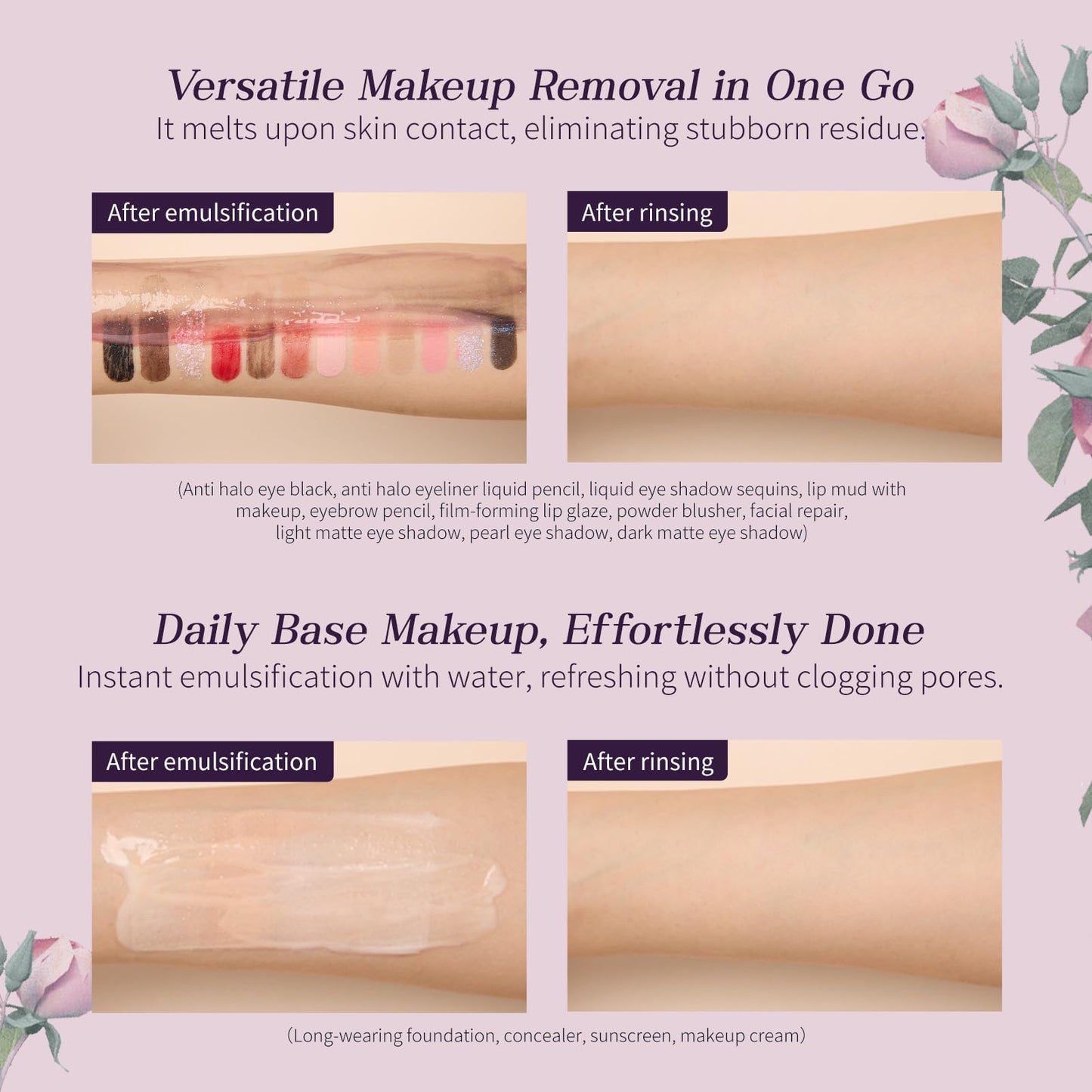 Flower Knows Midsummer Fairytales Makeup Cleansing Balm,Waterproof Makeup Remover & Oil Based Facial Cleanser to Nourish & Hydrate with Scoop,for All Skin Types(3.72 fl.oz./110 ml)