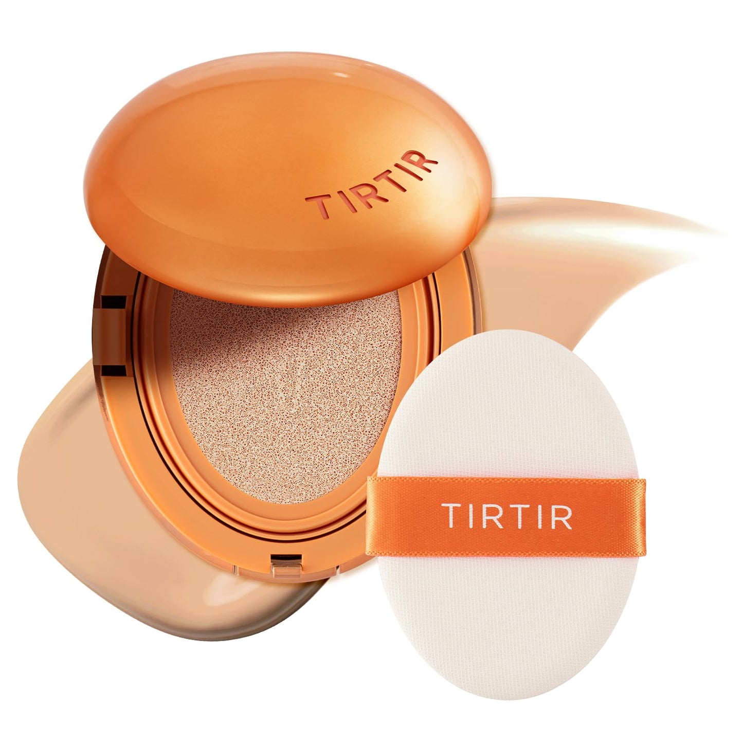 TIRTIR Cushion Foundation - AI-Like Semi-Matte Finish | Medium to Full Coverage, #21N Ivory, 0.63 Fl Oz