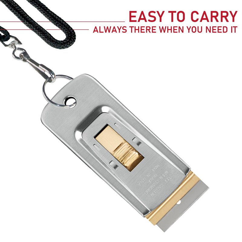 CANOPUS Razor Blade Scraper Tool, Razor Blade Holder, Window Scraper with Razor Blades, Scraper for Glass, Oven, and Cooktop, Sticker Remover Tool, Windshield Scraper