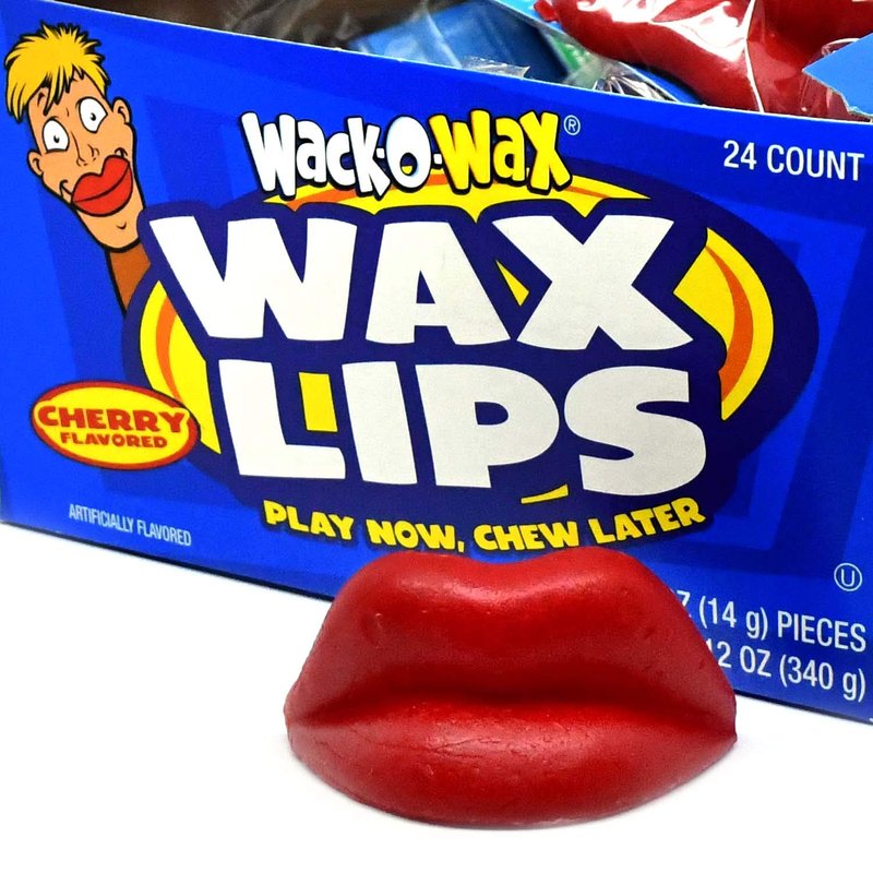 Wack-O-Wax Cherry Wax Lips, 24-Count Box, 12 oz