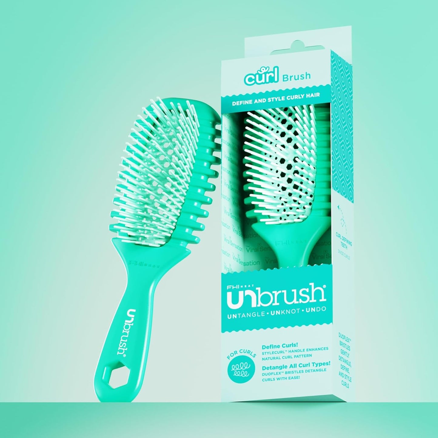 FHI Heat Curl Enhancing Brush - Pain-Free Styling Tool for Curly Hair | Ideal for Wet Hair Use