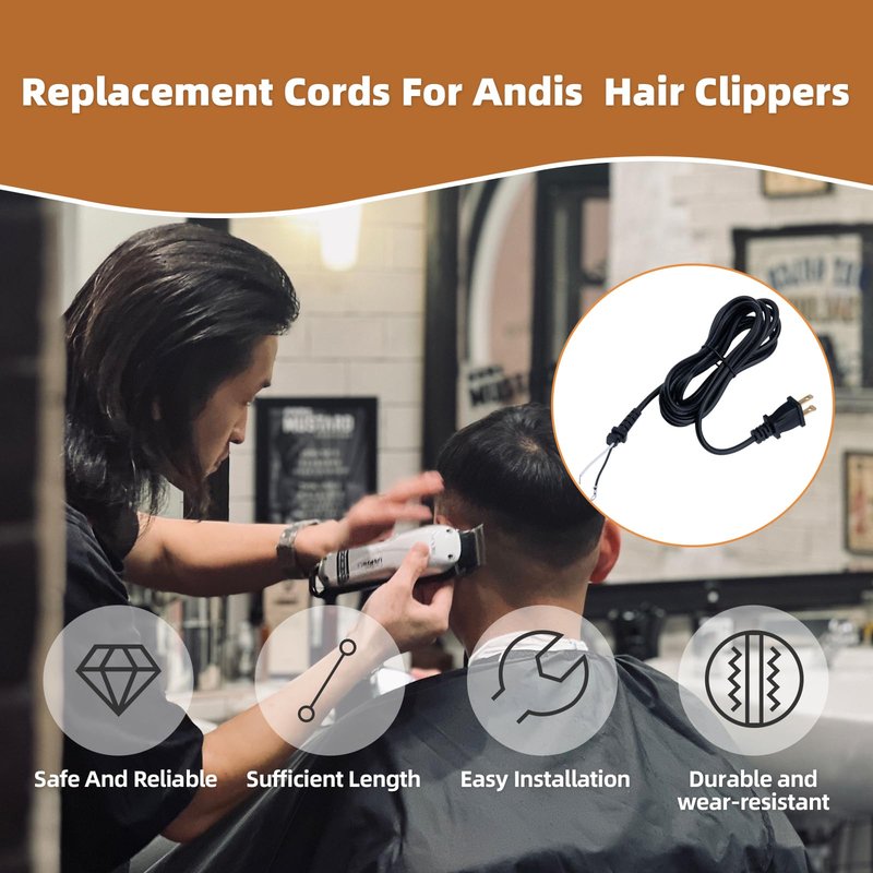04624 Trimmer Cord Replacement for Andis T-Outliner Clippers Hair Trimmer (2 Wires)