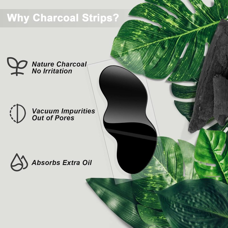 Charmonic Blackhead Pore Strips, 33 pcs Charcoal Peel Off Strips, Blackhead Remover Pore Strips for Men, Deep Cleansing Strips Remove for Nose Area and Face Oil and Blackheads