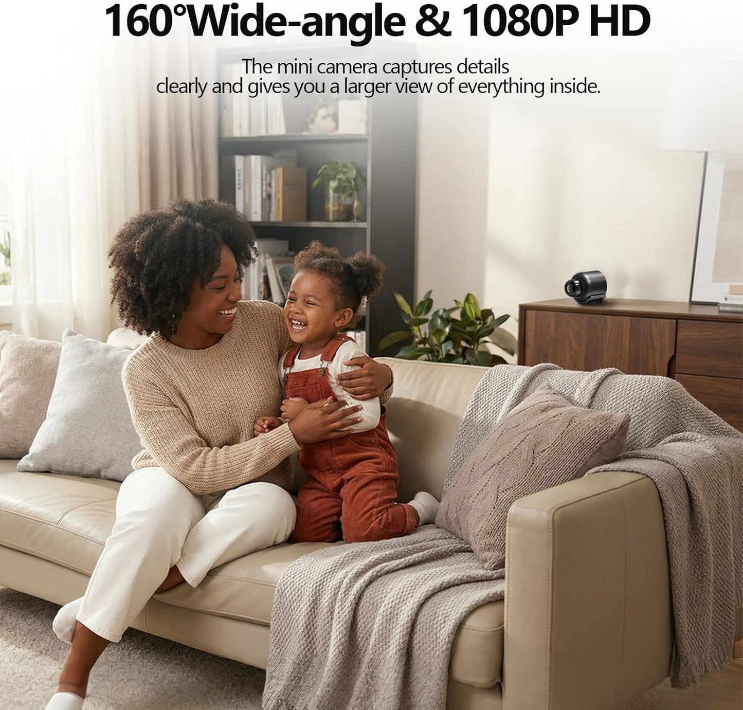 Mini WiFi Camera - Wireless Indoor Security Camera with Motion Detection & Night Vision | Compact Design for Home, Nanny, or Pet Monitoring