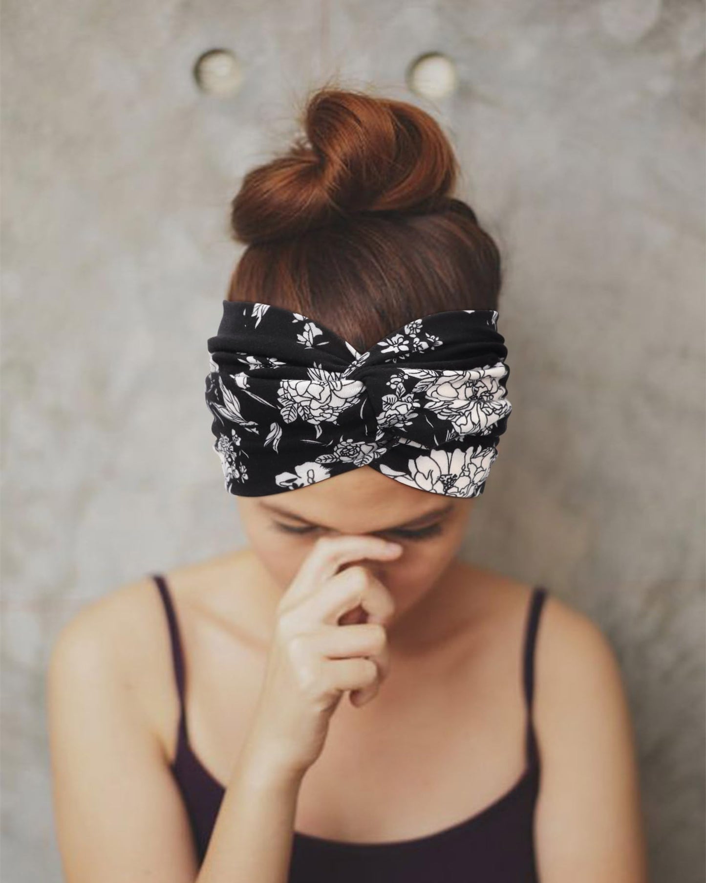 AQOKKA Extra Wide Headbands for Women Large Turban Headband Non Slip Boho Elastic Hairband Hair Twisted Knot Head Bands