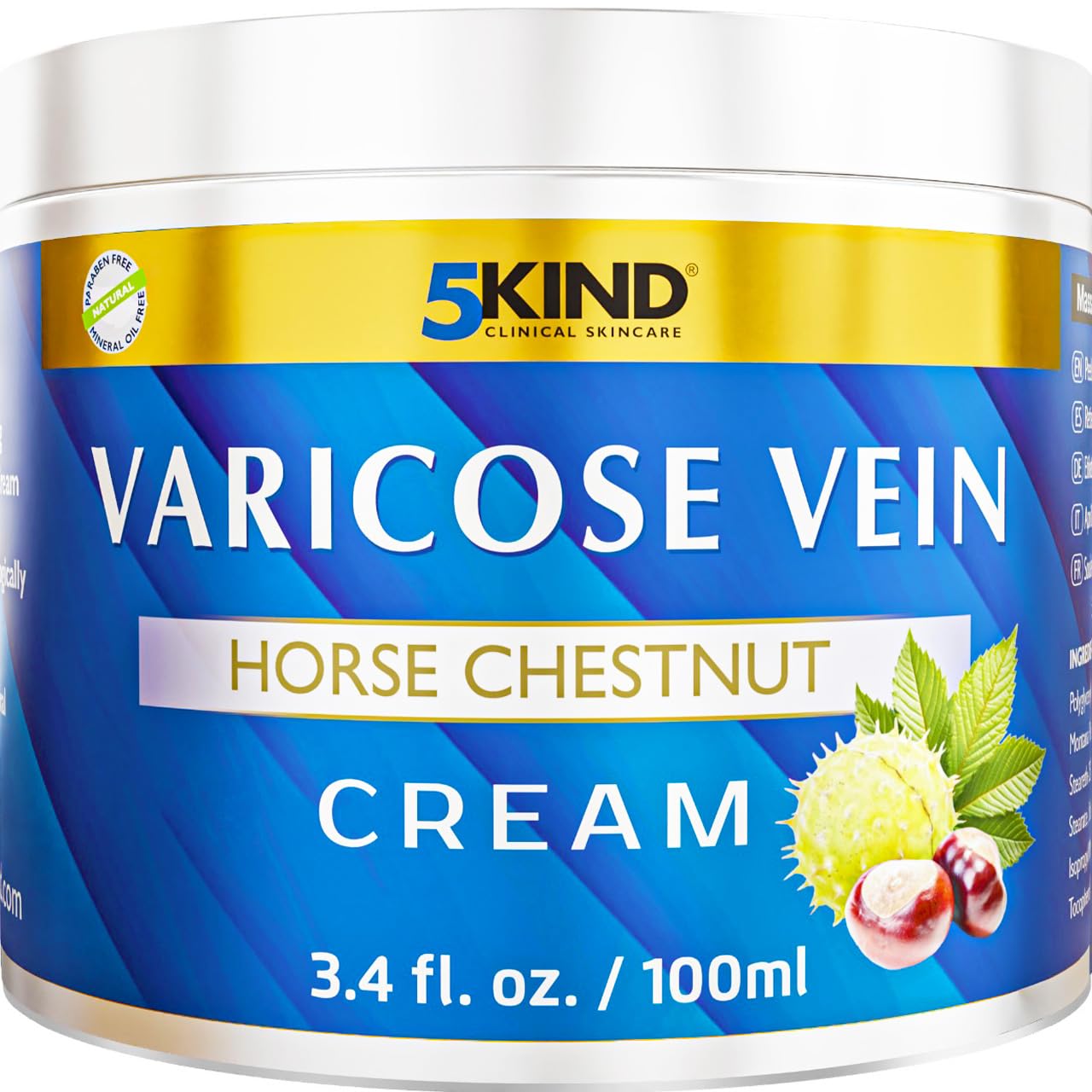 Varicose Veins Treatment Cream - Horse Chestnut, Zinc & Arnica | 6.76 Fl Oz for Improved Appearance & Comfort