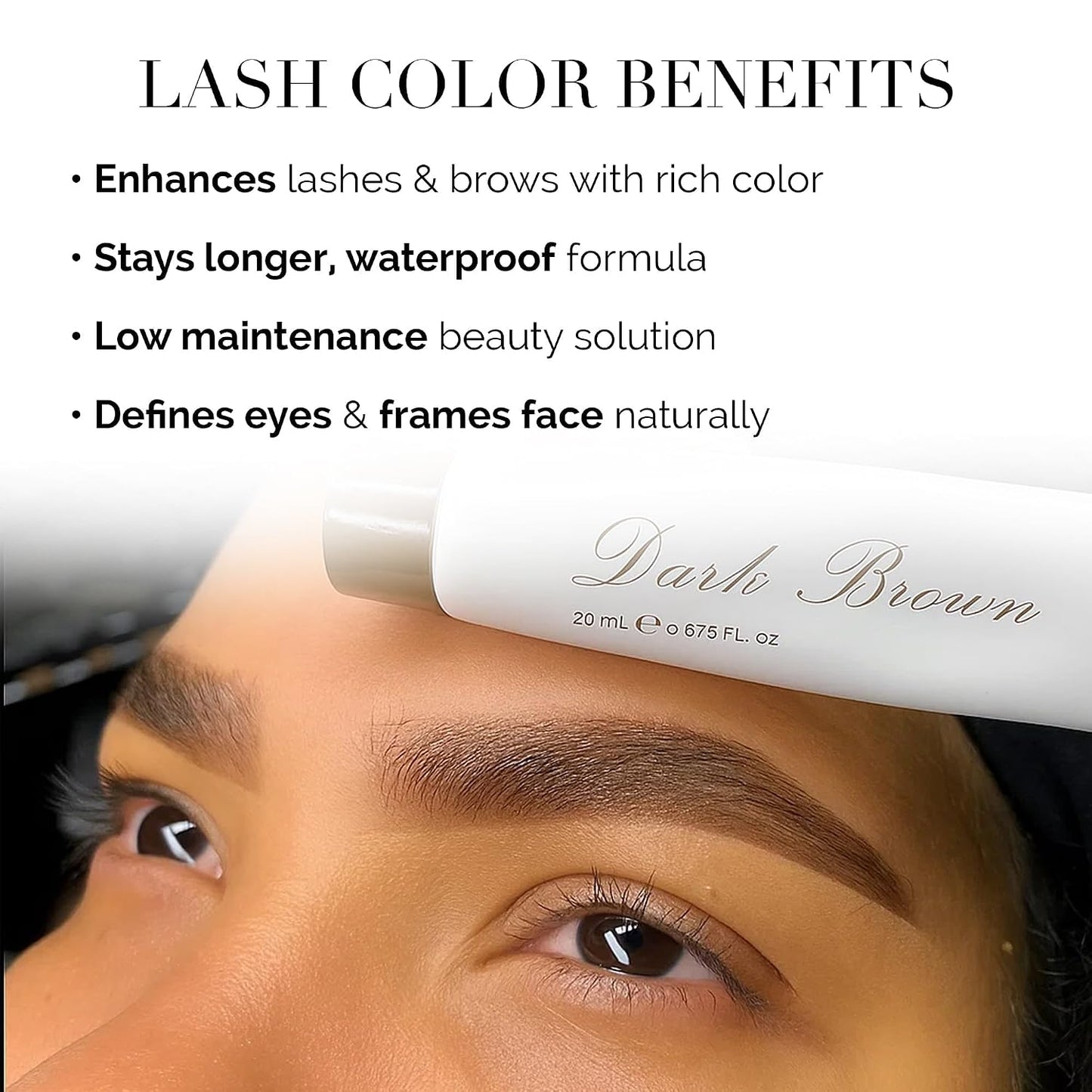 Korean Eyebrow Color Kit - Long-Lasting Black Brow Color for Natural-Looking Brows | Salon & Home Use