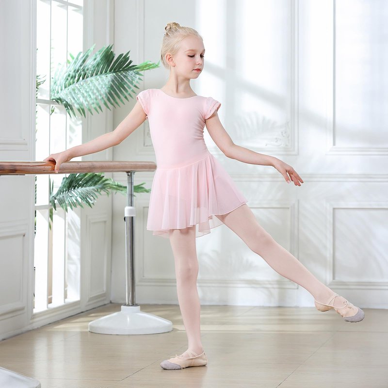 DIPUG Ballet Tights for Girls Dance Tights Toddler Thick Soft Footed Kids Pink Stockings Size 3t 4t 5t, 1 Pack