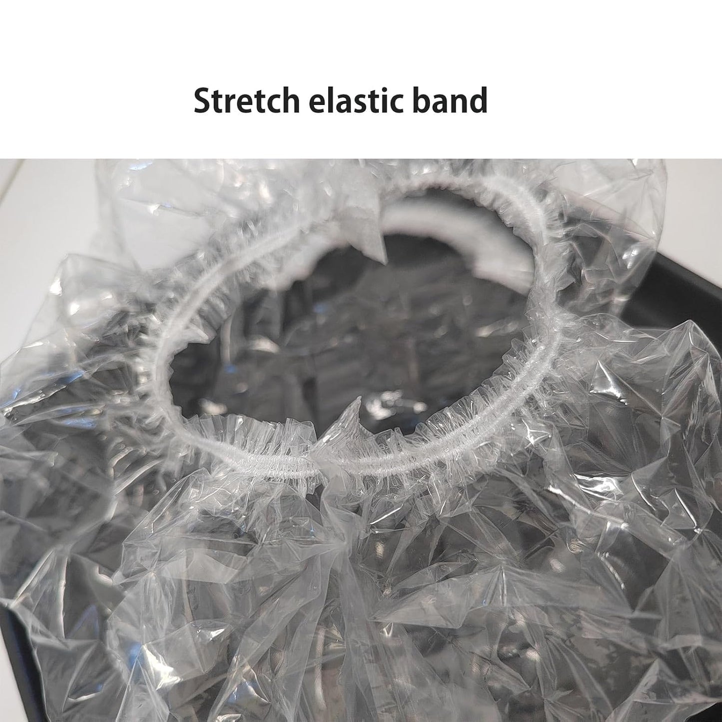 Disposable Shower Cap - Large Thick Clear Plastic Elastic Caps | Ideal for Home, Hotel, Hair Salon & Travel (One Size, 18 Count)