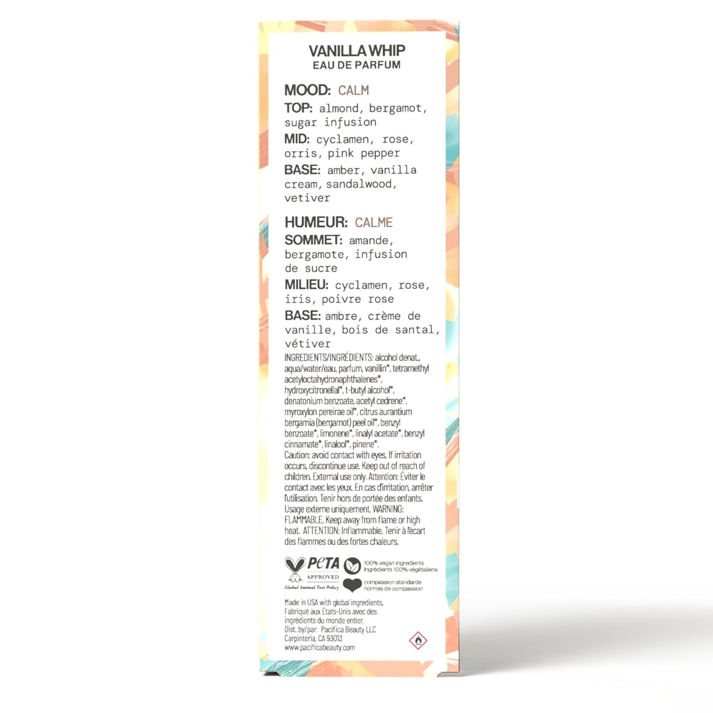 Pacifica Vanilla Whip Eau de Parfum - Sweet Gourmand Women's Fragrance | Long-Lasting Warm Sugar Almond Scent | Vegan & Cruelty-Free 1oz