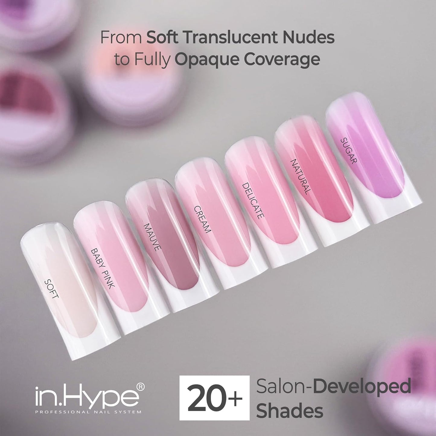 Professional Hard Builder Gel for Nail Extensions - UV/LED Formula | Baby Pink #3
