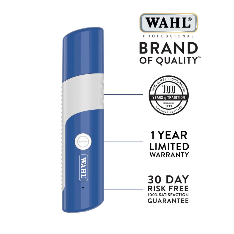 Wahl Professional Animal - Flexion Cat and Dog Nail Grinder - Professional 2-Speed Rechargeable Electric Pet Nail Trimmer - Paw Grooming & Smoothing for Dogs & Cats (#3023207)