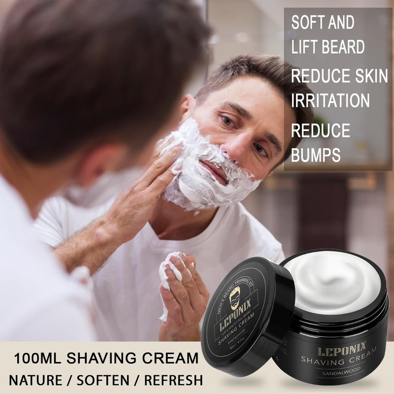 Mens Shaving Kit, The Ultimate Secret Santa Gift Set - Include Shaving Soap, Brush, Cream & Bowl – Premium Aftershave Christmas Gift Set for Him, Husband, Boyfriend – Ideal Grooming Essentials