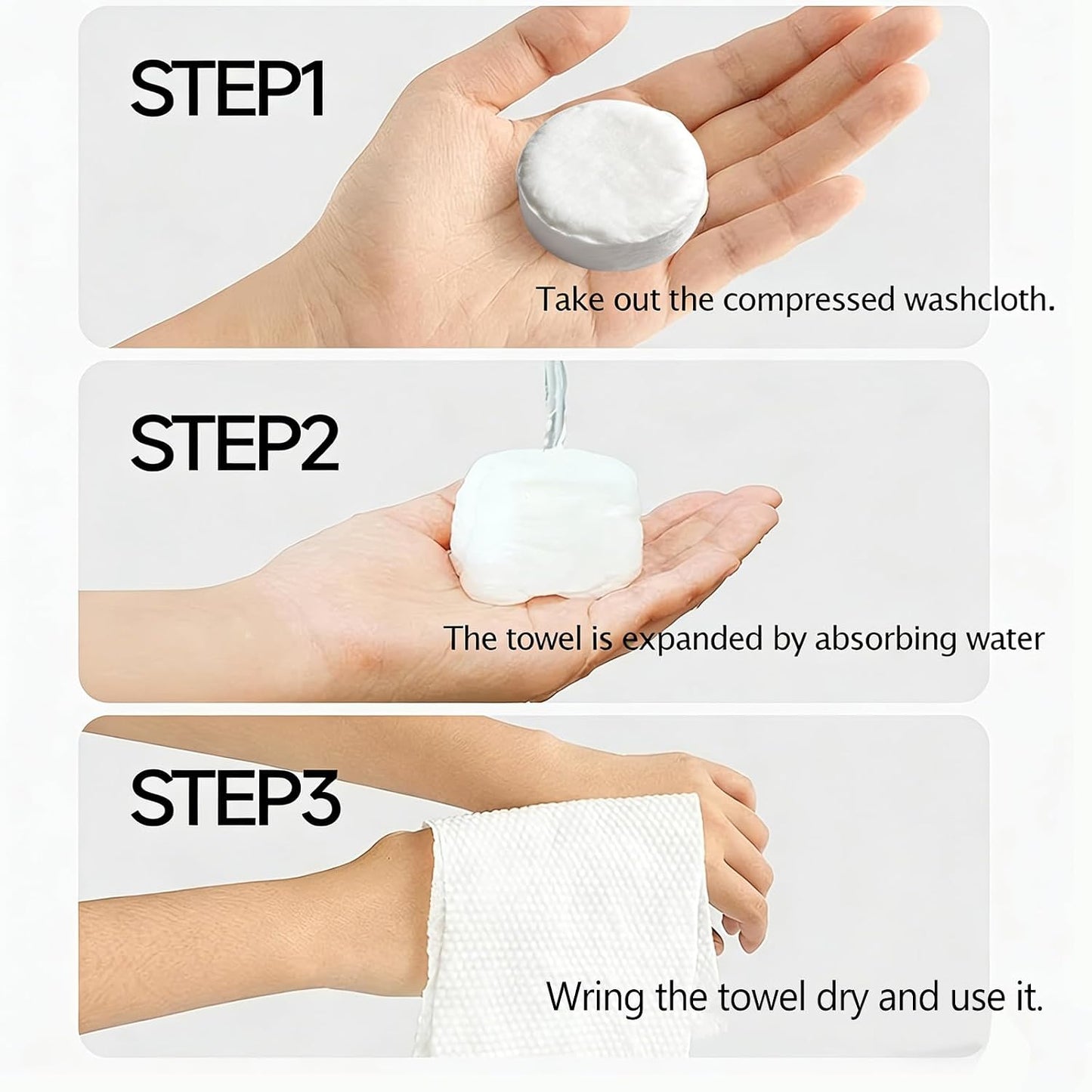 Disposable Face Towels - Quick-Dry Hot Towels for Spa & Home Use | 60-Pack
