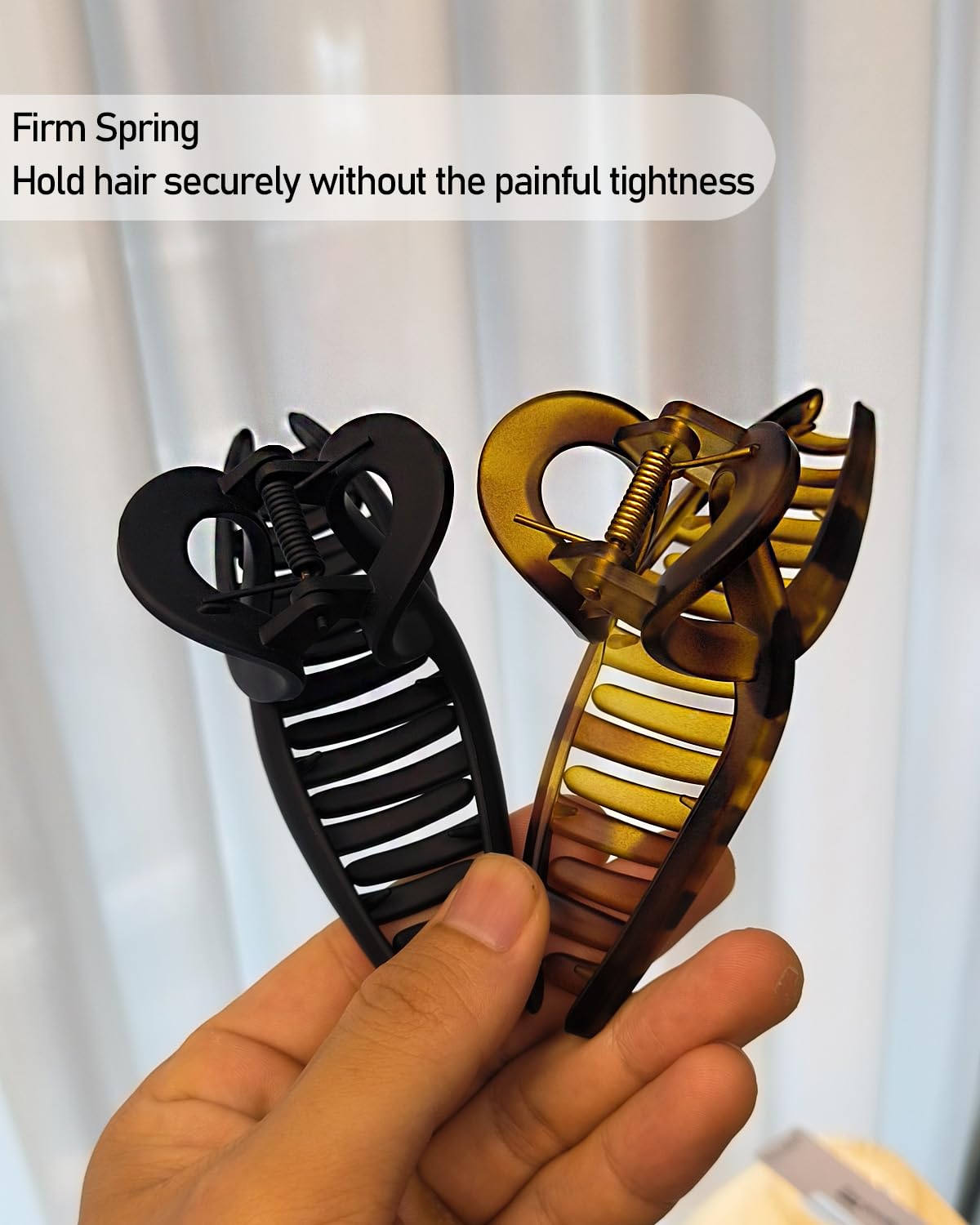 Extra Large Claw Clips - 5 Inch Jumbo No Slip Hair Clips for Thick Long Curly Hair | 2 Pack