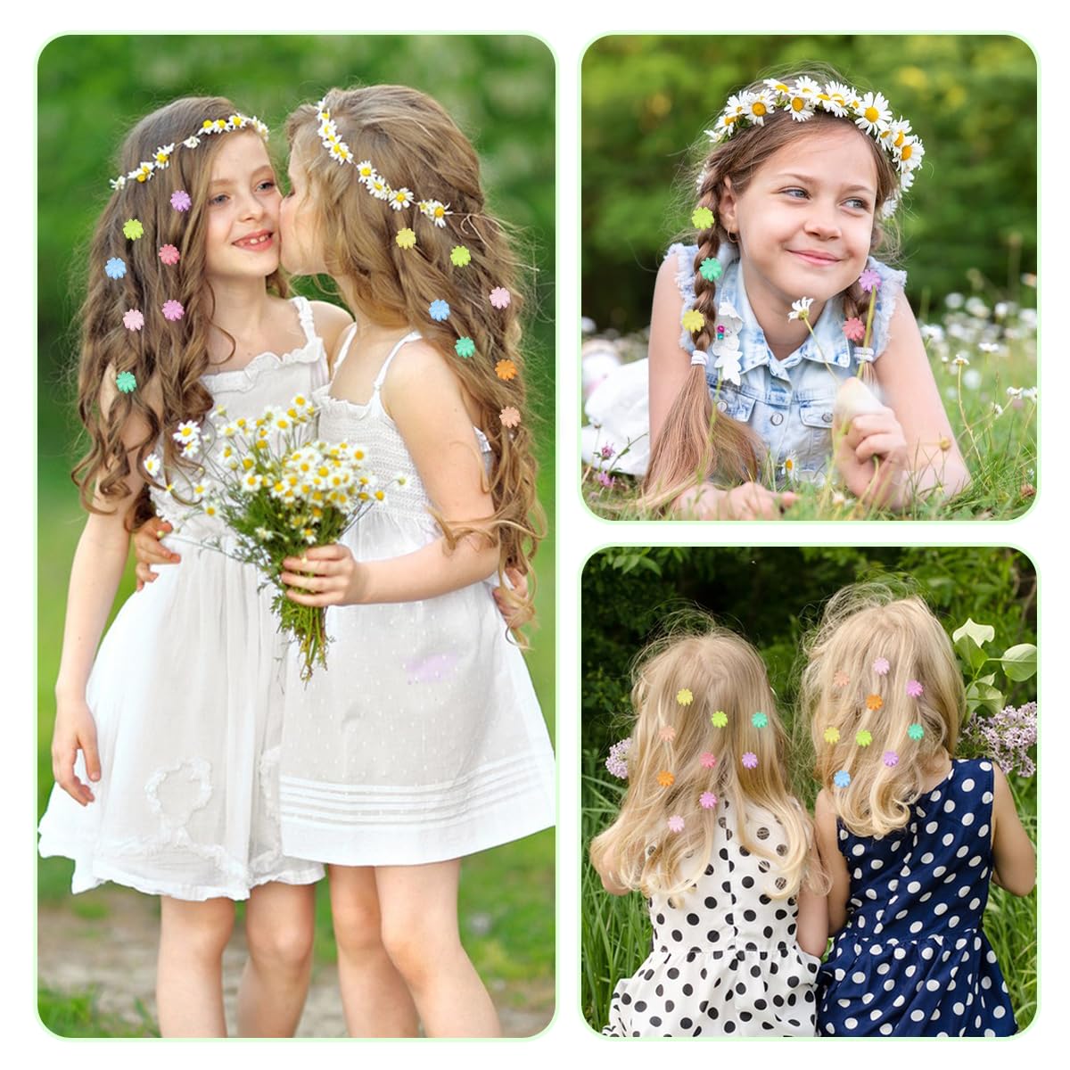 Colorful Mini Flower Hair Clips - 150 Pcs Cute Claw Clips for Girls & Women | Toddler Hair Accessories