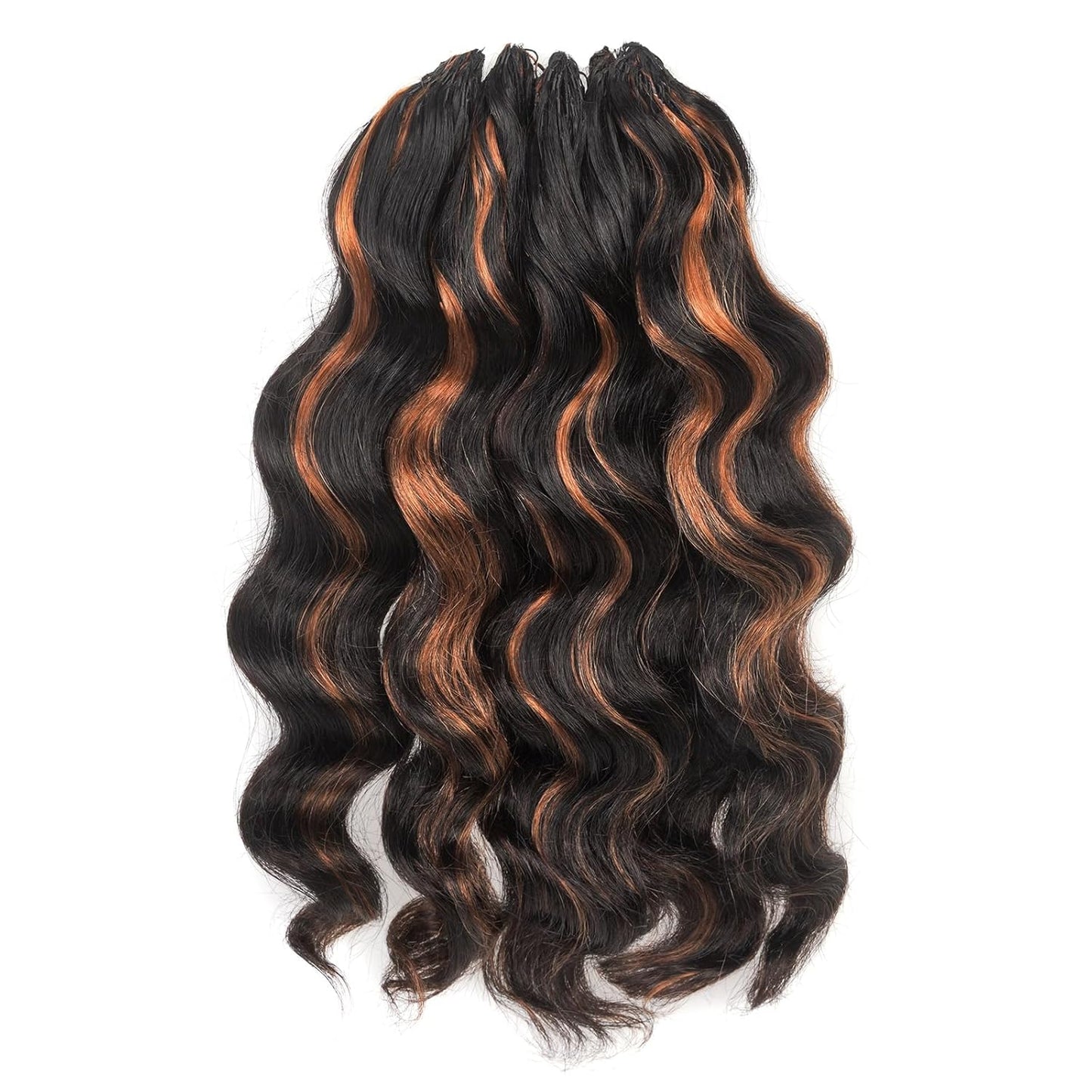ToyoTress Ocean Wave Crochet Hair - 10 Inch Invisible Knotless Deep Curly Braiding Hair | Natural Color, 250G
