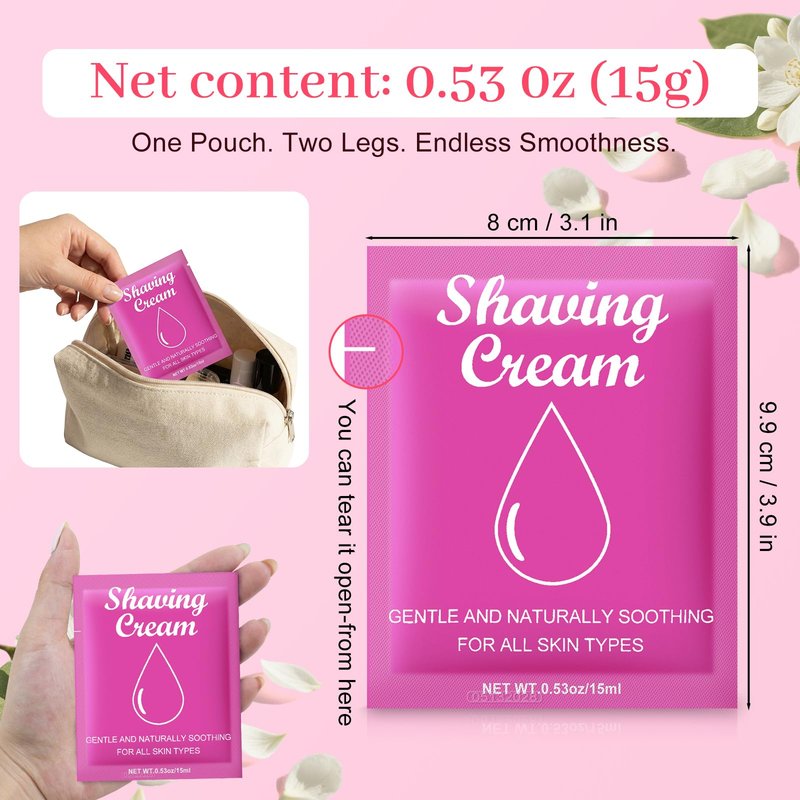 fafortune Womens Shaving Cream Bulk Travel,0.53oz Shave Gel for Women, Care Dry Skin Womens Shave Gel for Travel Guests