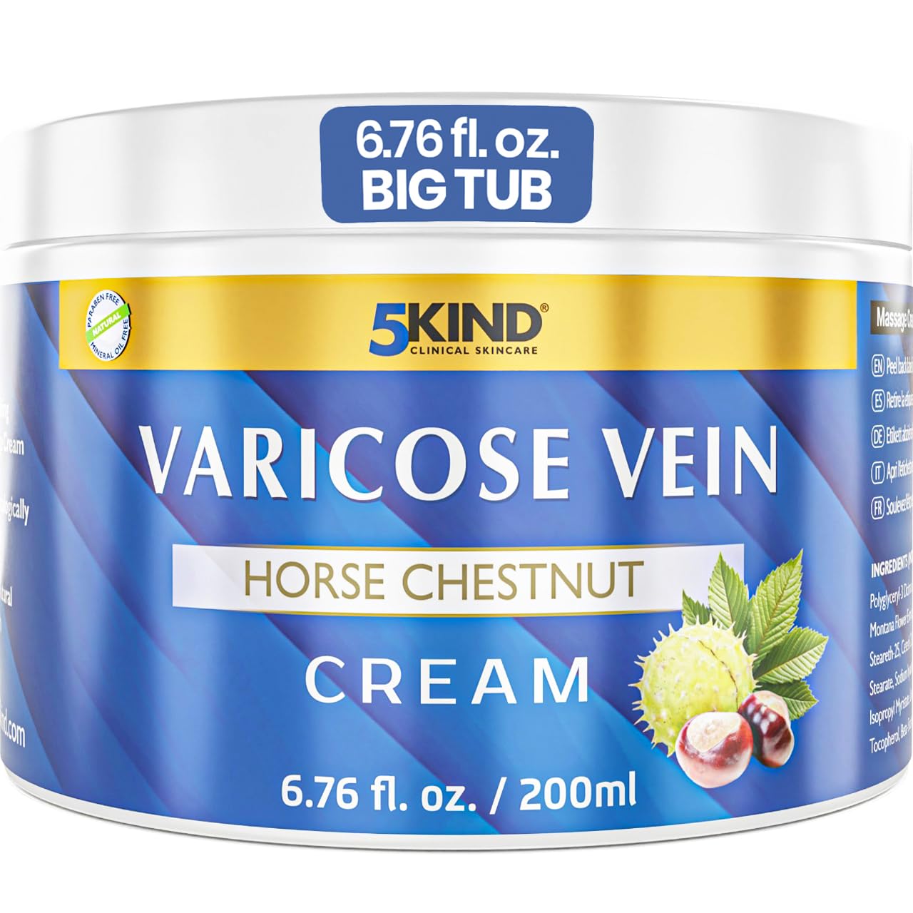 Varicose Veins Treatment Cream - Horse Chestnut, Zinc & Arnica | 6.76 Fl Oz for Improved Appearance & Comfort