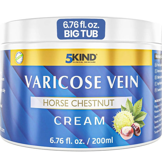 Varicose Veins Treatment Cream - Horse Chestnut, Zinc & Arnica | 6.76 Fl Oz for Improved Appearance & Comfort