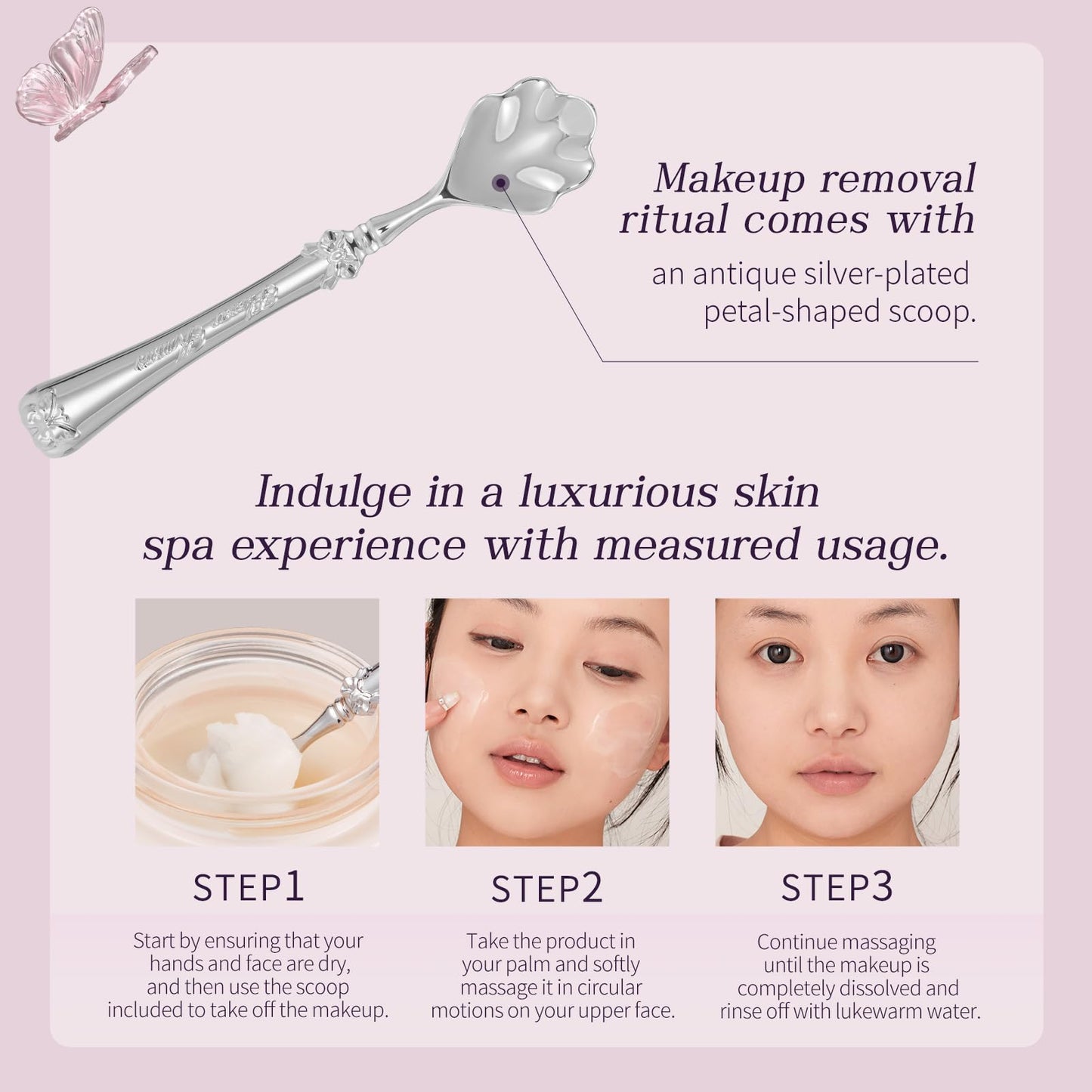 Flower Knows Midsummer Fairytales Makeup Cleansing Balm,Waterproof Makeup Remover & Oil Based Facial Cleanser to Nourish & Hydrate with Scoop,for All Skin Types(3.72 fl.oz./110 ml)