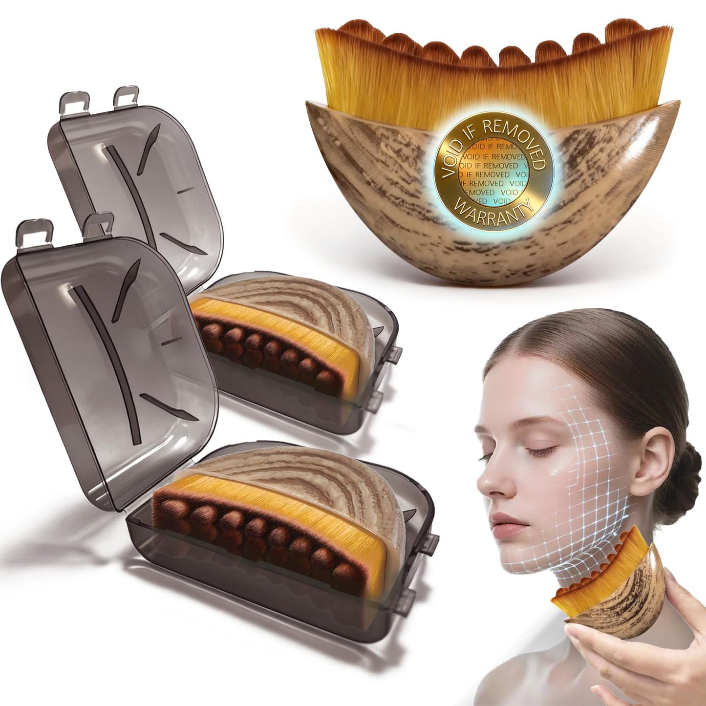 New Lymphatic Contour Face Brush,Dry Brush For Lymphatic Drainage,Soft Facial Tool For Sculpting，Anti-Puffiness, Detox & Lift, Improves Skin Glow,Cellulite For Neck, Jawline（1 Pcs）
