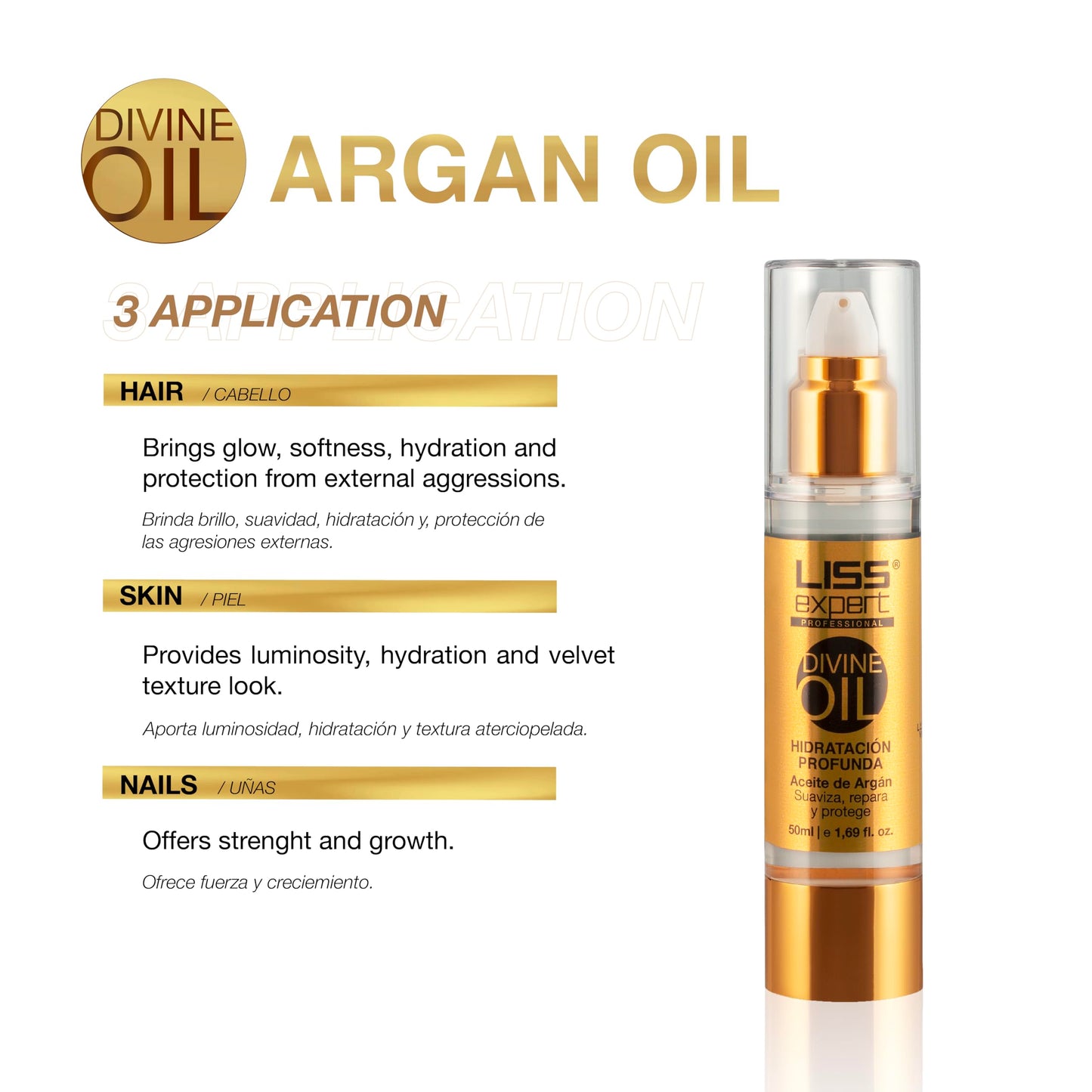 Liss Expert Professional Stem Cells Smoothing Treatment – includes shampoo, conditioner, Magic Ai mask and Argan Oil - Organic Keratin & Argan Oil – for Frizz-Free Repair & Shine