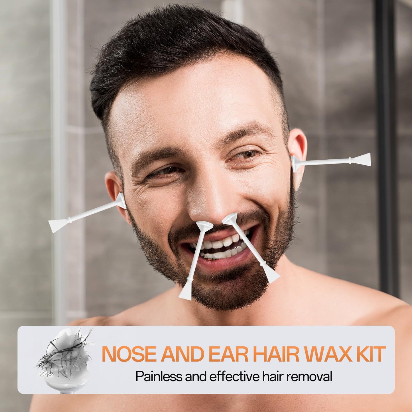 AUZEAL Nose Wax Kit With 90 Nose Waxing Sticks
