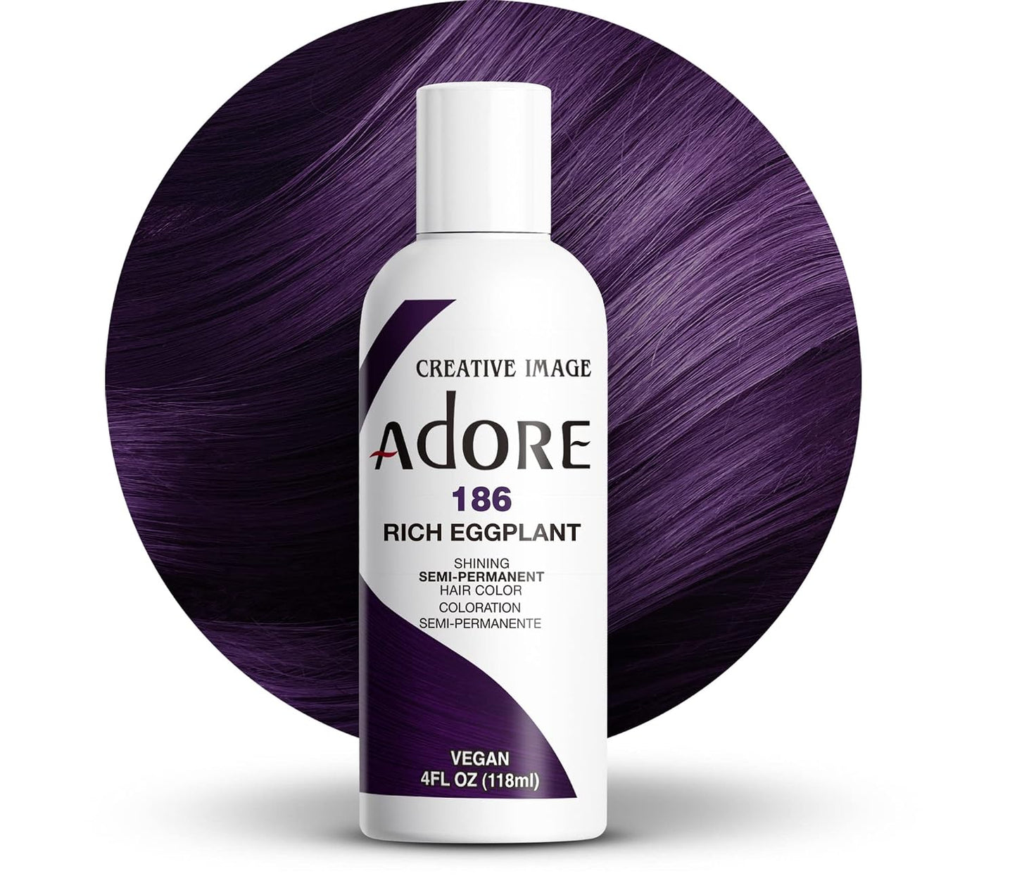 Adore Semi Permanent Hair Color - Mystic Grey | Vegan, Ammonia-Free Hair Dye | 4 Fl Oz
