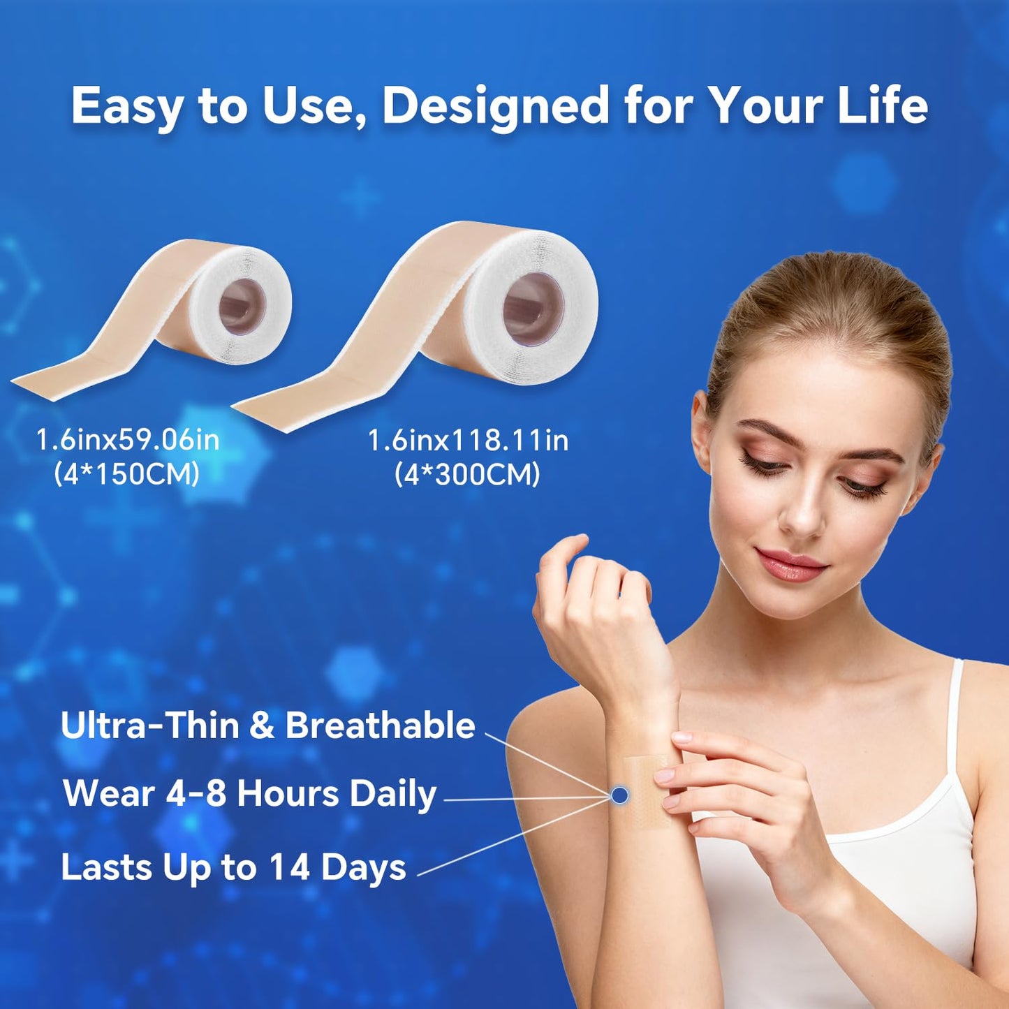 Silicone Scar Sheets - Professional Reusable Scar Tape & Patch for Effective Scar Treatment | 1.5M Length