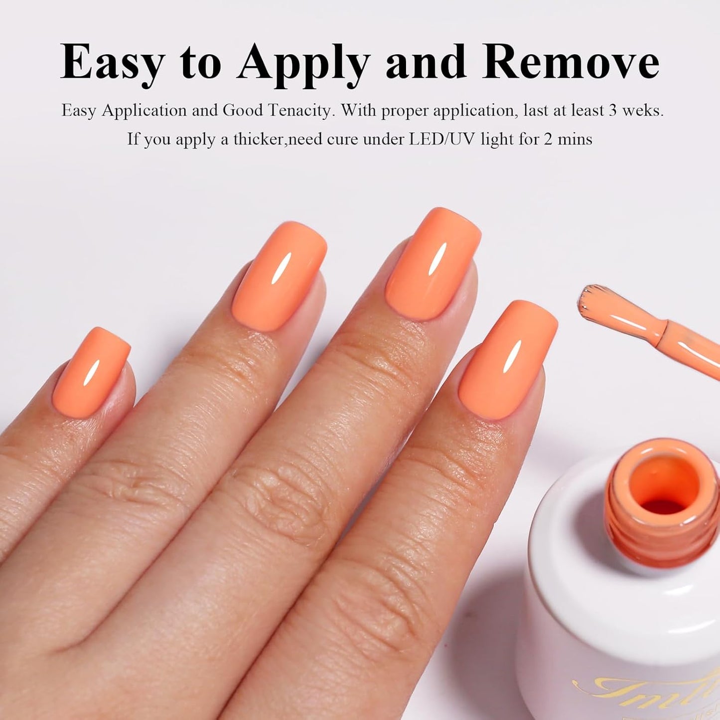 Coral Gel Nail Polish - UV/LED Soak Off Formula for Spring & Summer | 0.5 Fl Oz DIY Nail Art