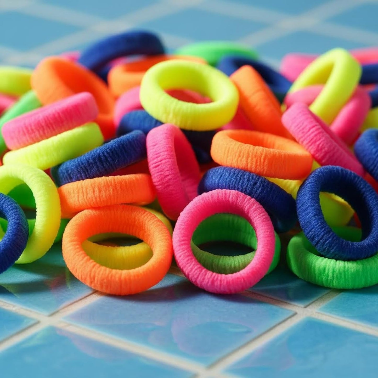 100 Pcs Hair Ties for Girls Colorful Small Rubber Bands No Damage Elastic Band Soft Ponytail Holders (Color B)